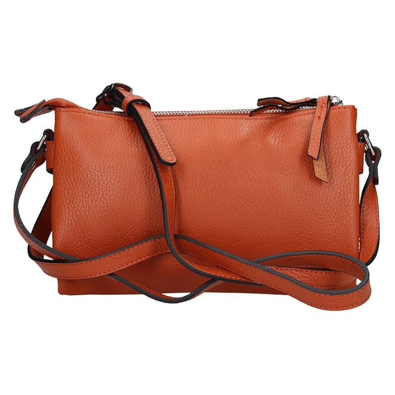 Kožená crossbody kabelka Katana Elisn, hnědá 3