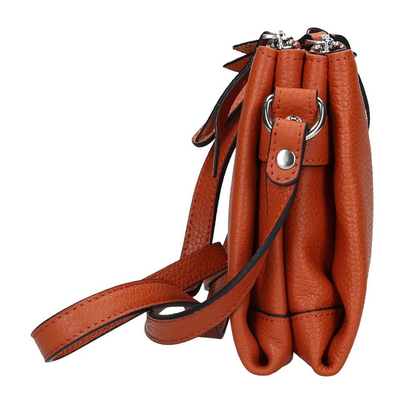 Kožená crossbody kabelka Katana Elisn, hnědá 4