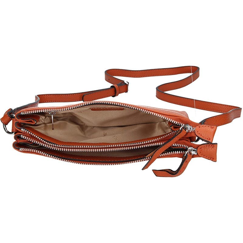 Kožená crossbody kabelka Katana Elisn, hnědá 6