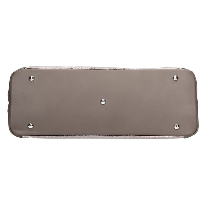 Kožená kabelka Facebag Joana, stříbrná 6