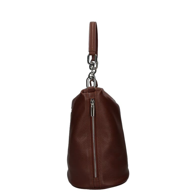 Kožená kabelka Facebag Talma, hnědá 4