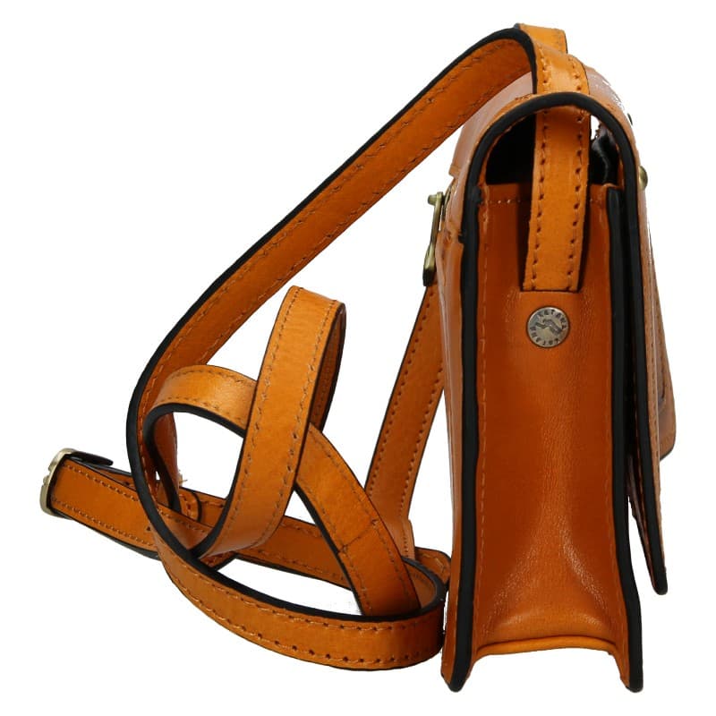 Kožená crossbody kabelka Katana Nicca, oranžová 4