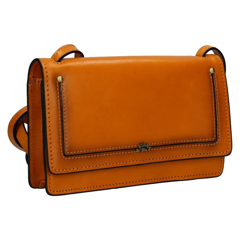 Kožená crossbody kabelka Katana Nicca, oranžová 2