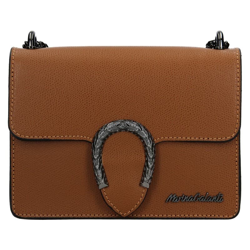 Kožená crossbody kabelka Marina Galanti Arianne, hnědá