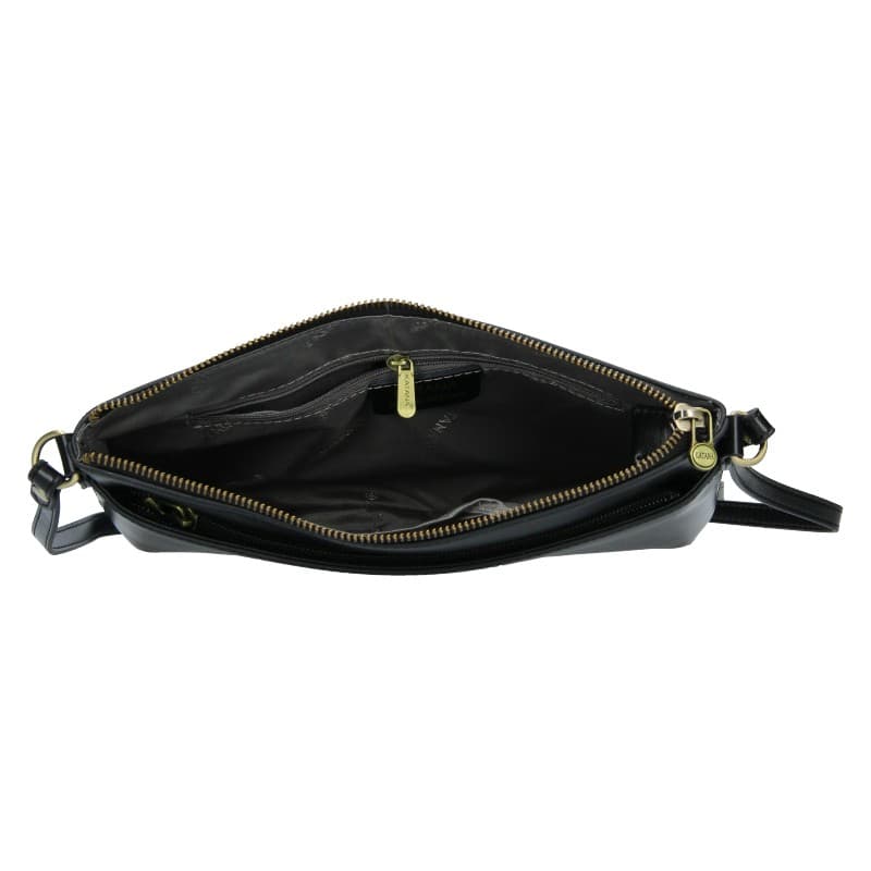 Kožená crossbody kabelka Katana Ednna, černá 4