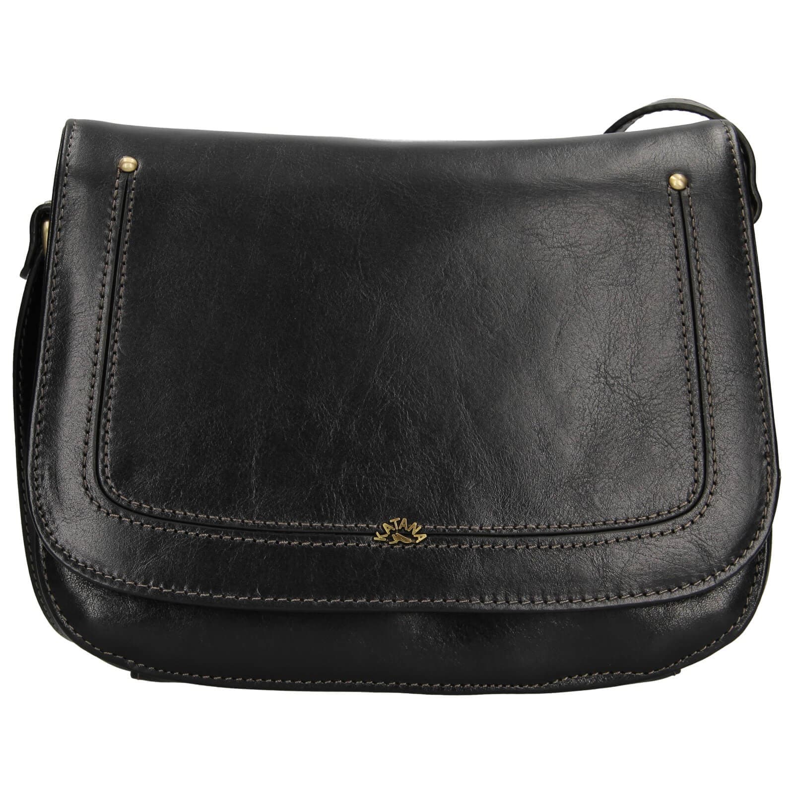 Kožená crossbody kabelka Katana Zorra, černá