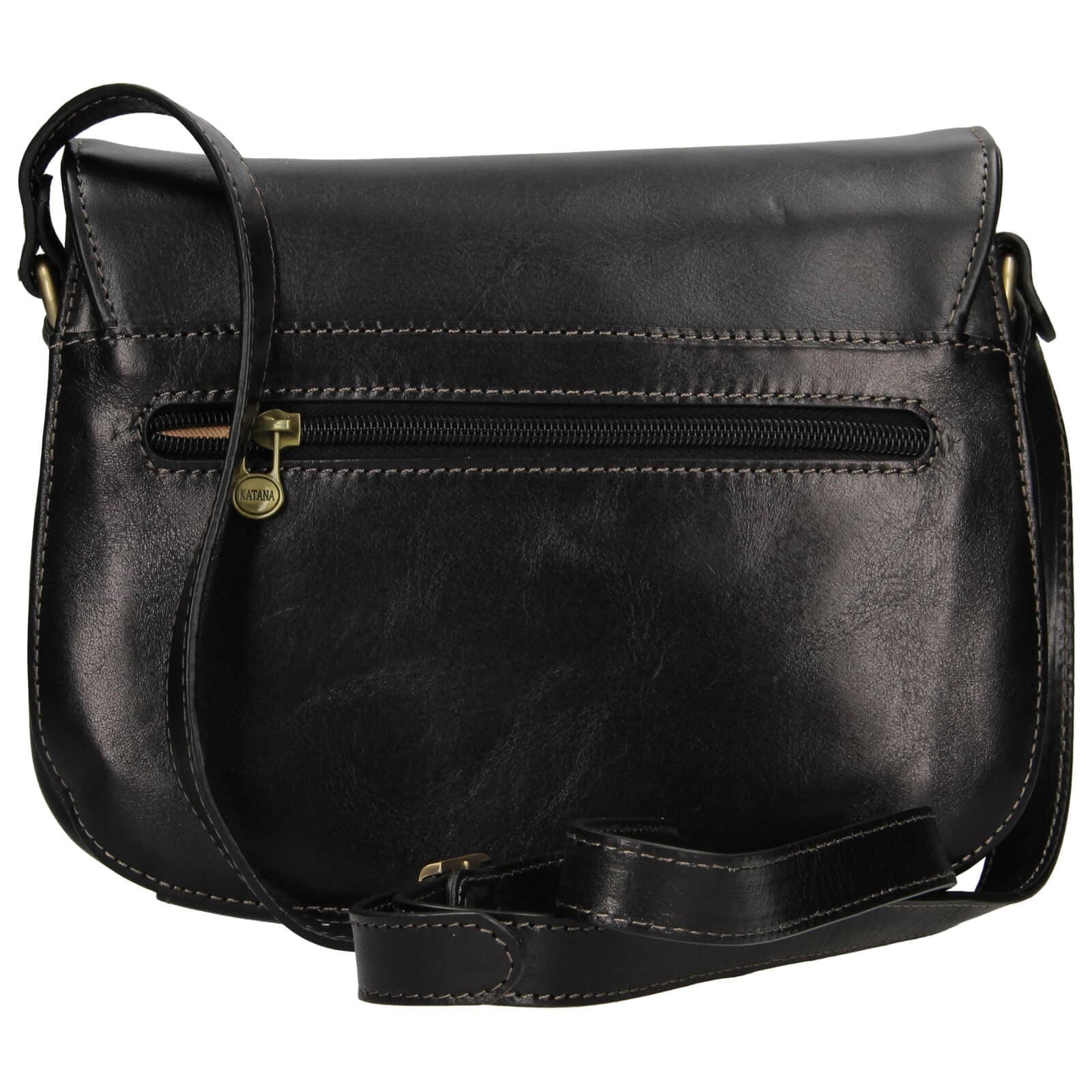 Kožená crossbody kabelka Katana Zorra, černá 3