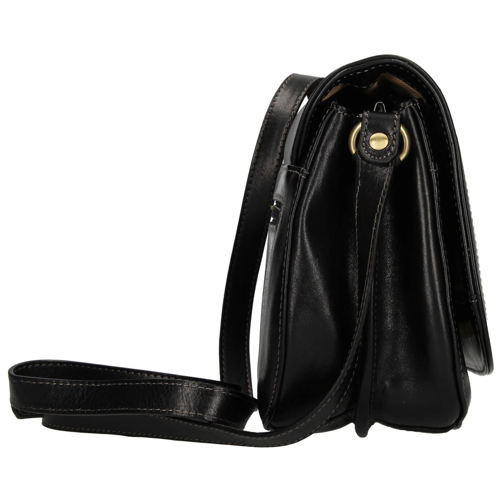 Kožená crossbody kabelka Katana Zorra, černá 4