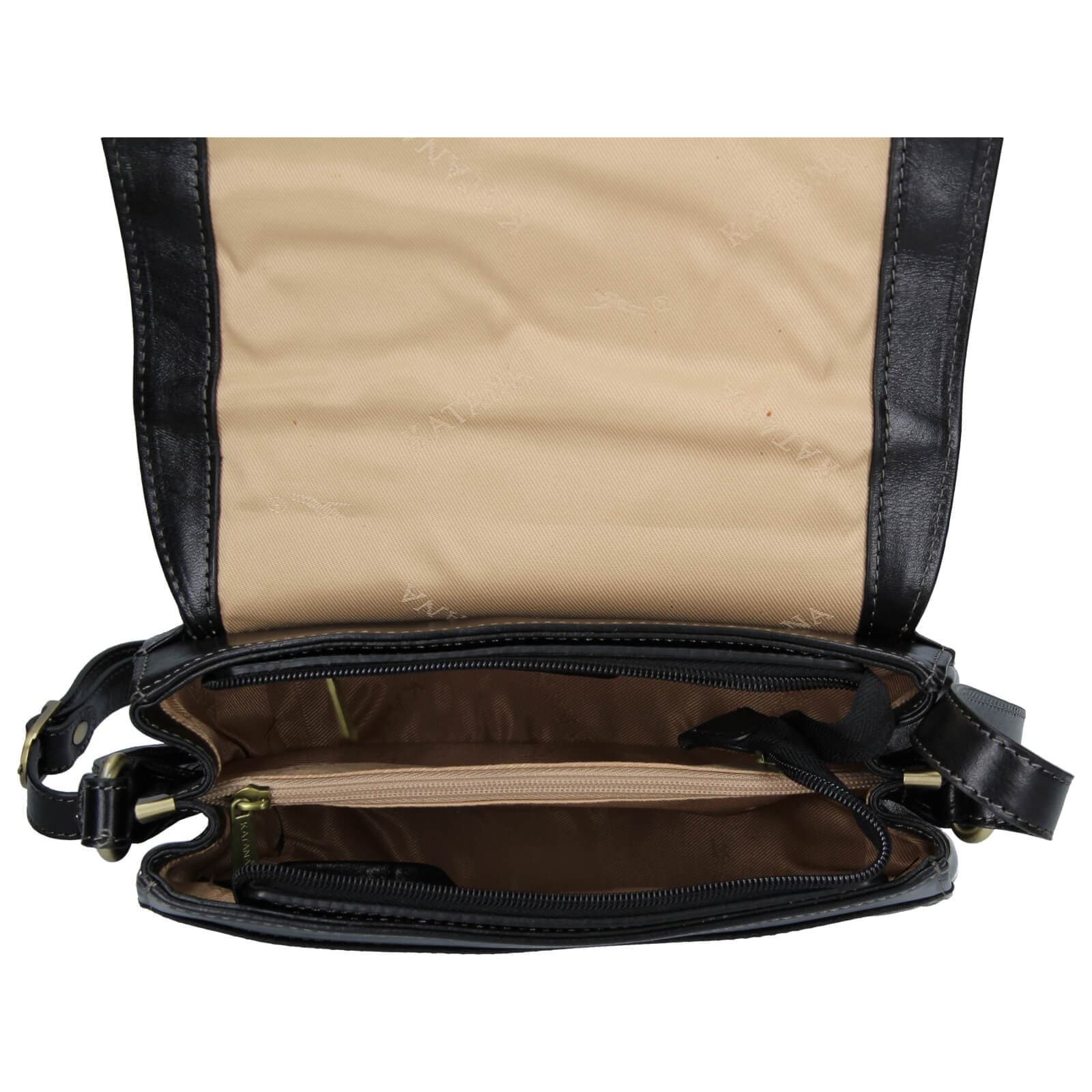 Kožená crossbody kabelka Katana Zorra, černá 5