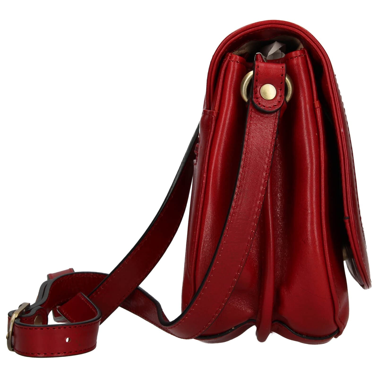 Kožená crossbody kabelka Katana Zorra, červená 4