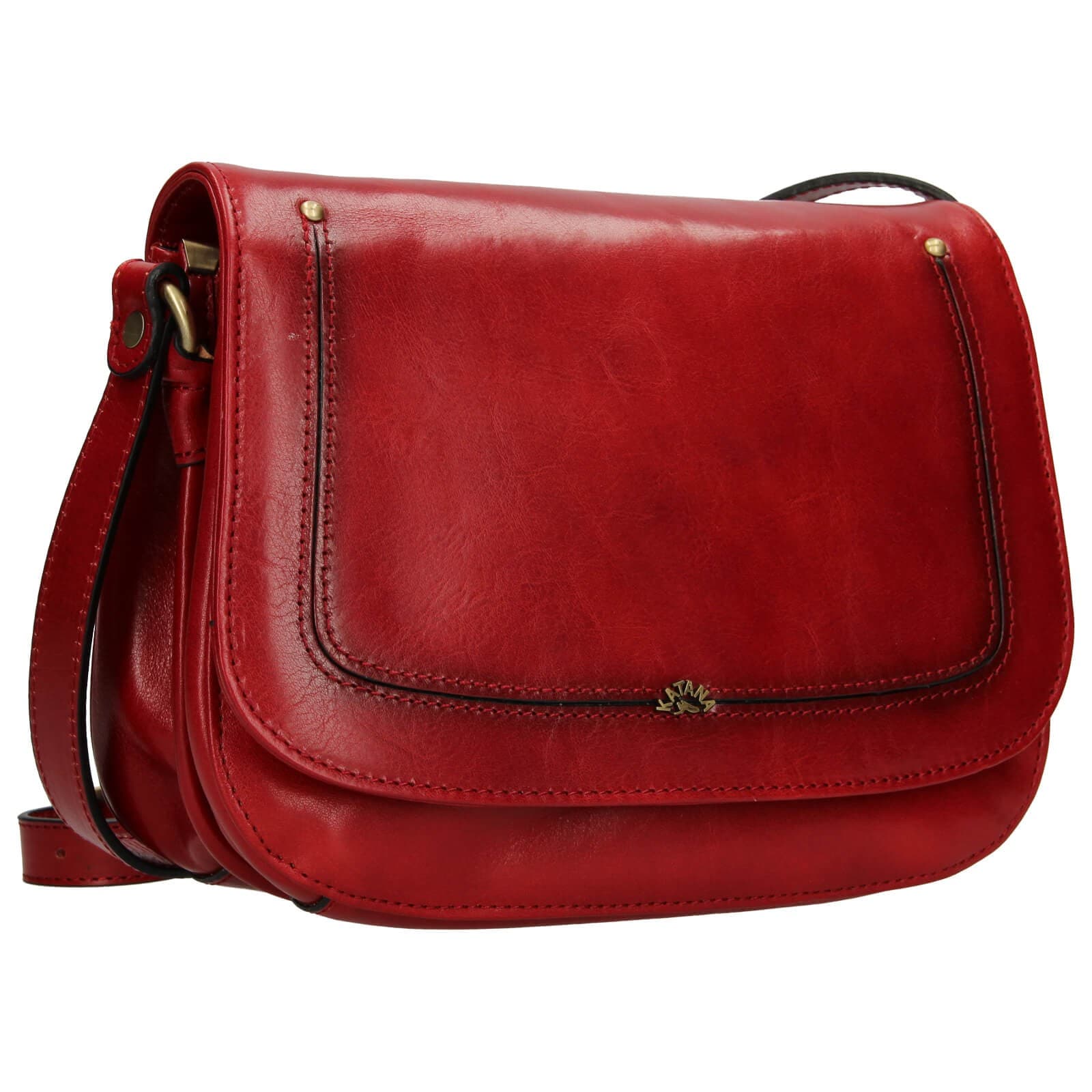 Kožená crossbody kabelka Katana Zorra, červená 2