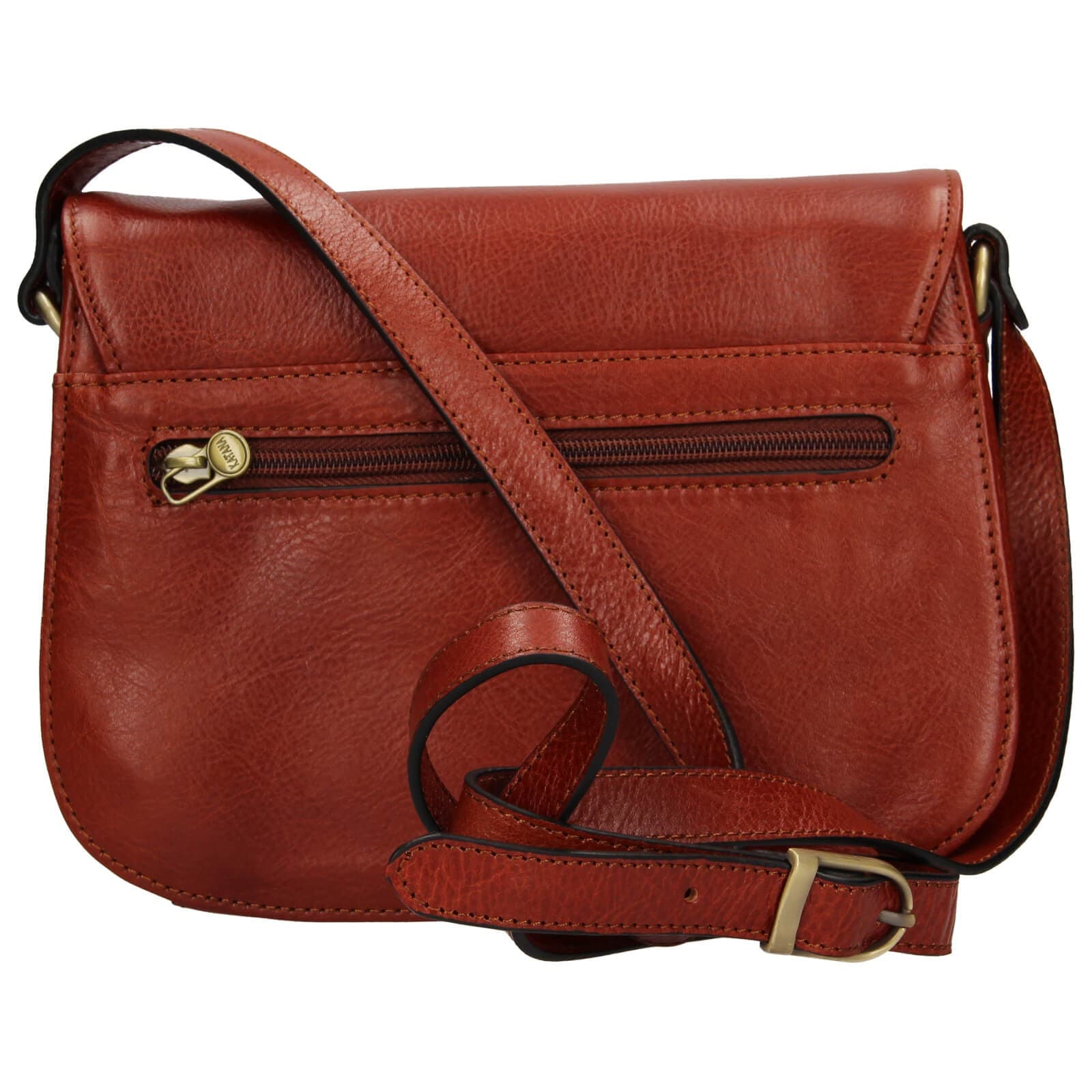 Kožená crossbody kabelka Katana Zorra, hnědá 3