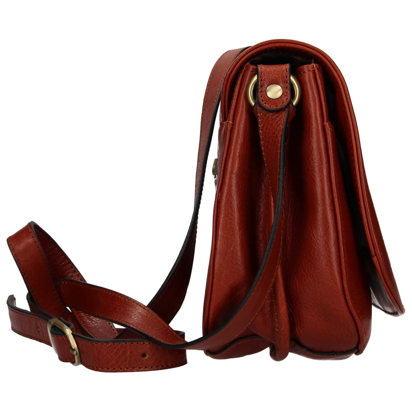 Kožená crossbody kabelka Katana Zorra, hnědá 4