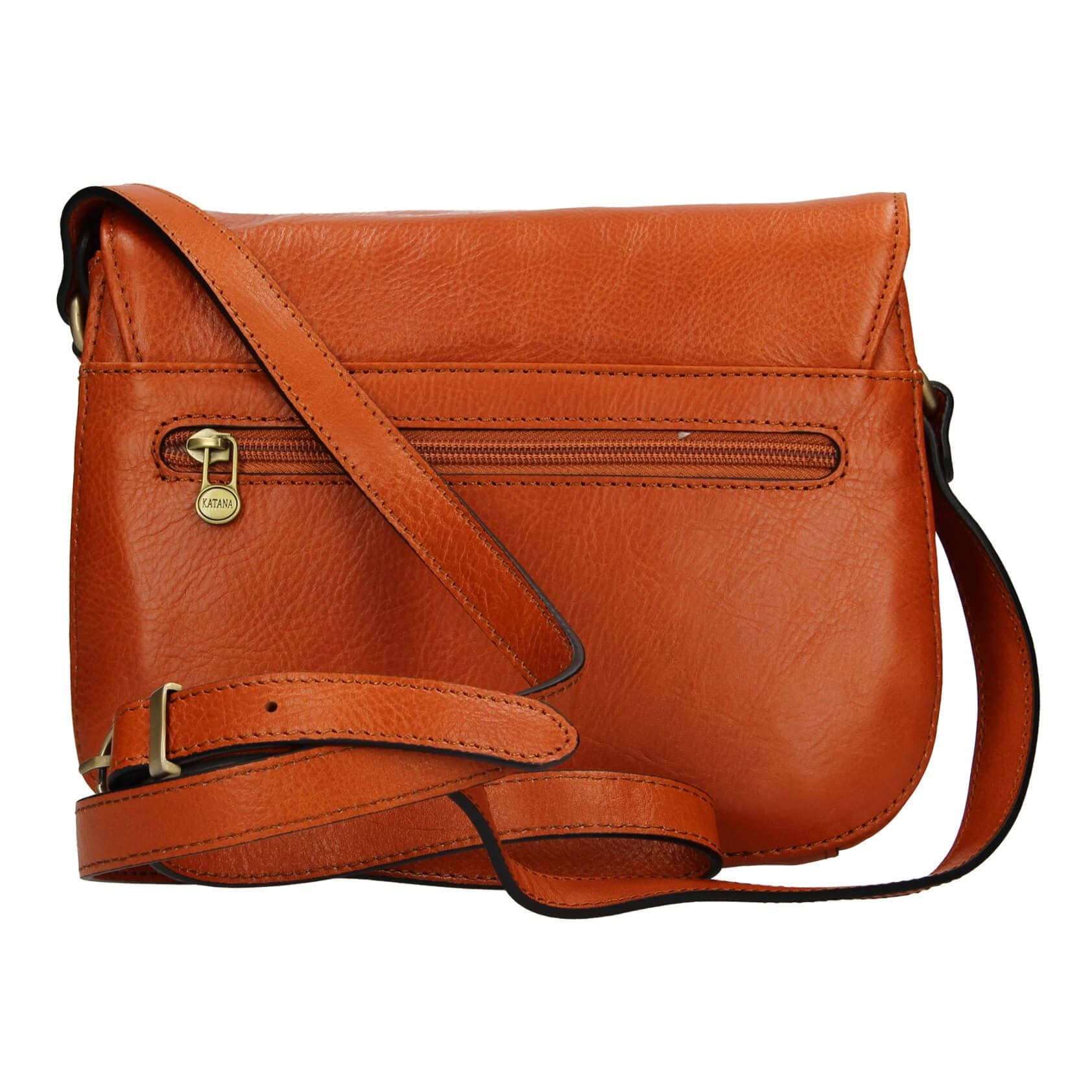 Kožená crossbody kabelka Katana Zorra, hnědá 3