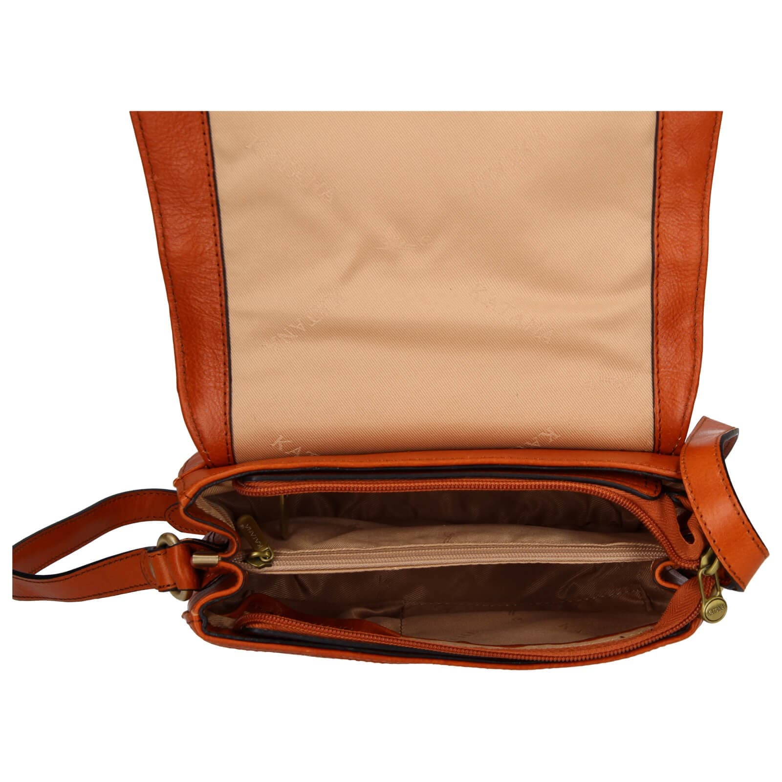 Kožená crossbody kabelka Katana Zorra, hnědá 5