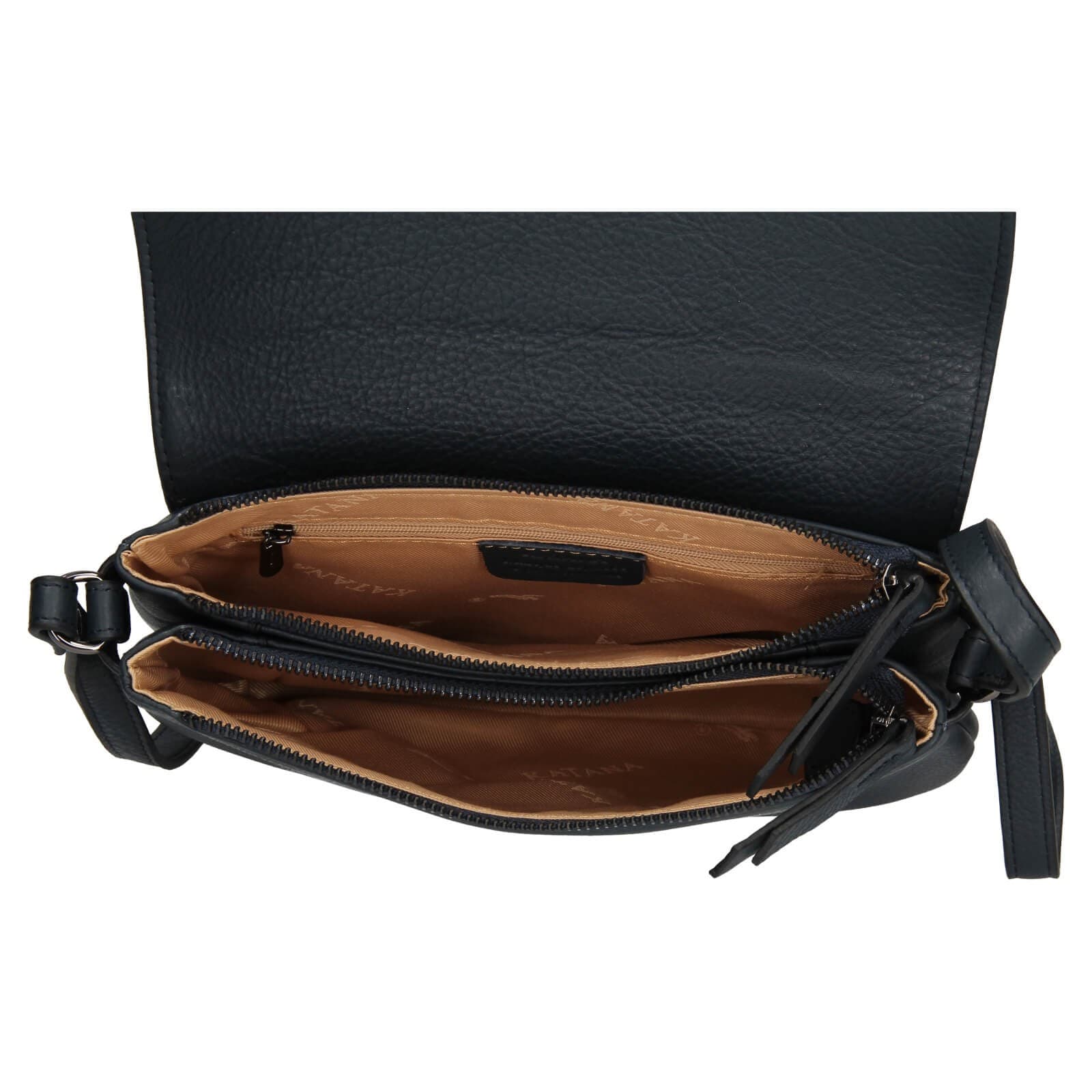 Kožená crossbody kabelka Katana Felipa, modrá 6