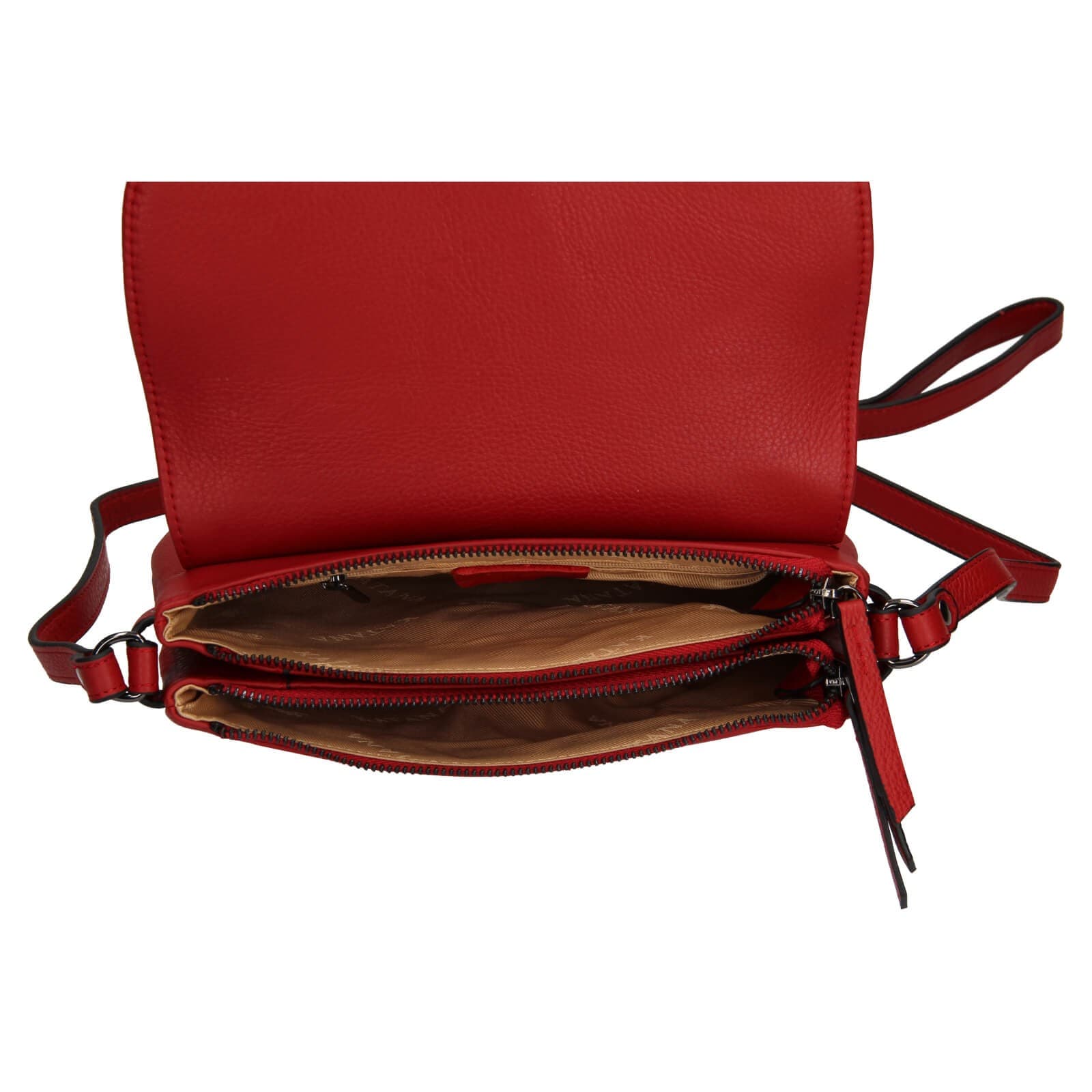 Kožená crossbody kabelka Katana Felipa, červená 6