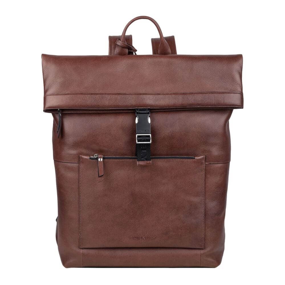 Trendy kožený batoh Burkely Rolltop