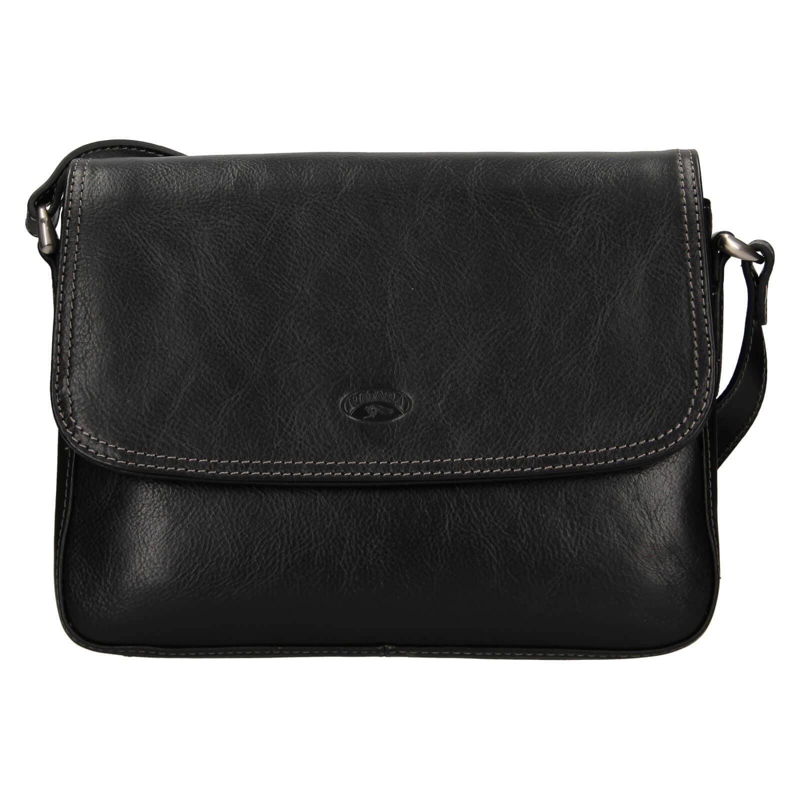 Kožená crossbody kabelka Katana Jarnia, černá