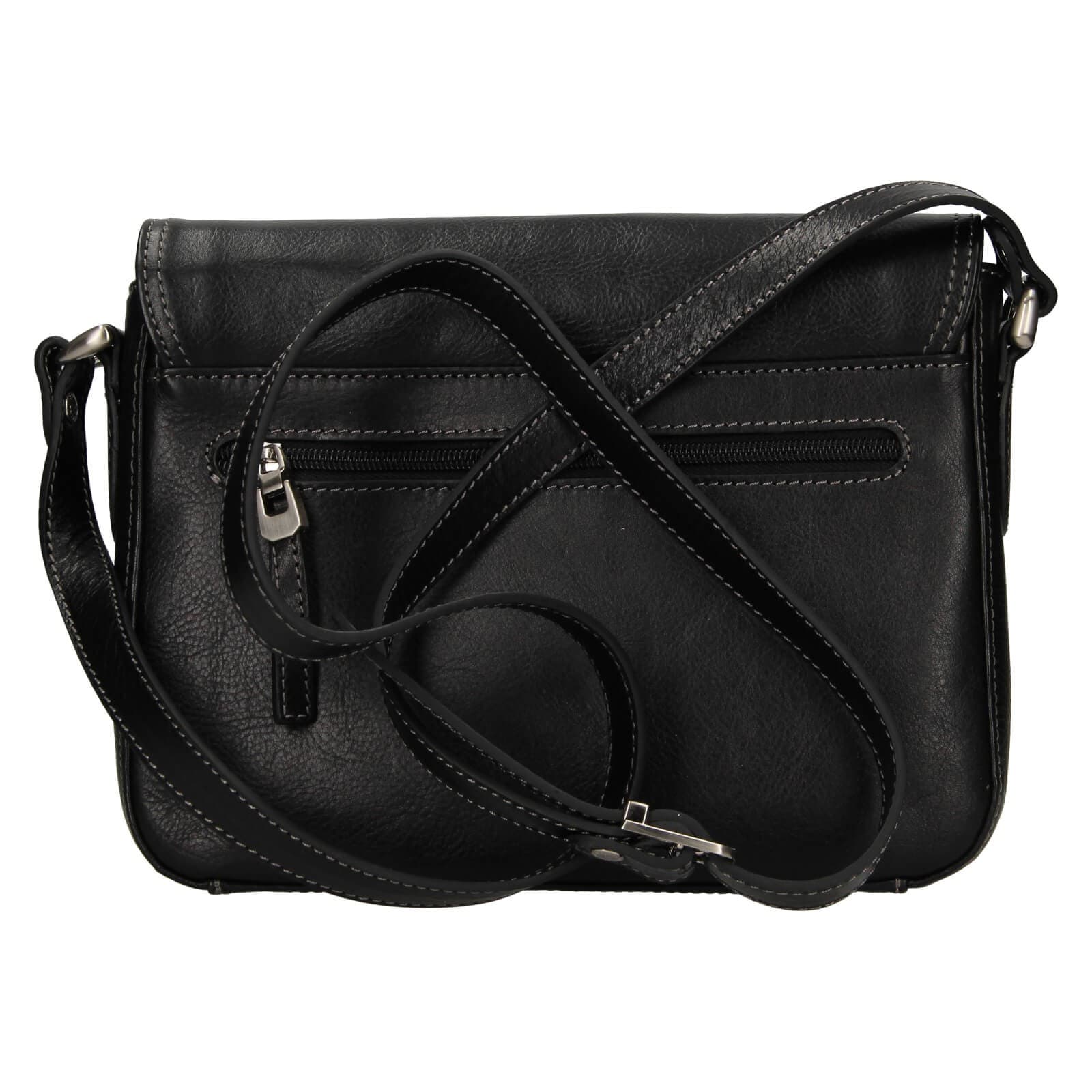Kožená crossbody kabelka Katana Jarnia, černá 2