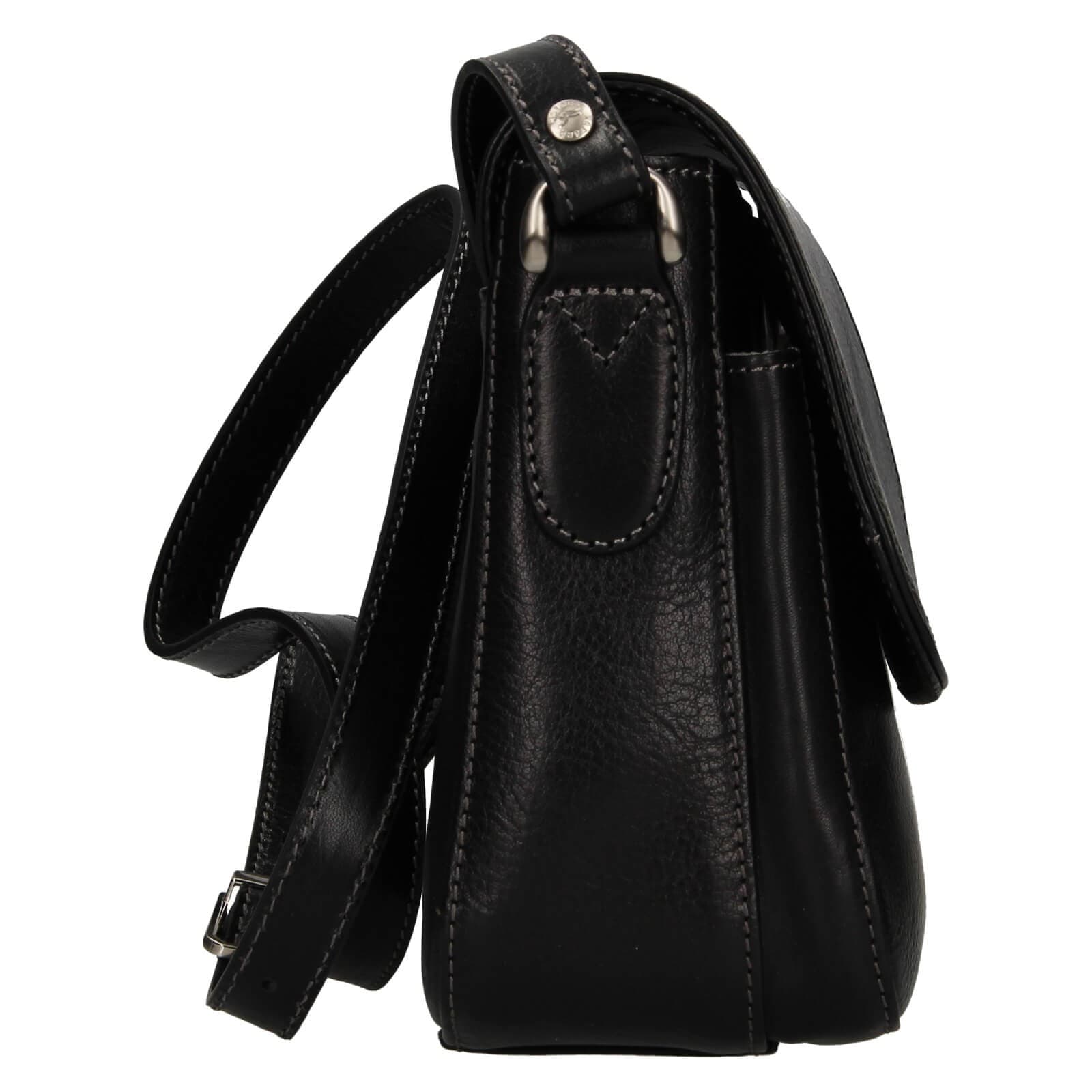Kožená crossbody kabelka Katana Jarnia, černá 3
