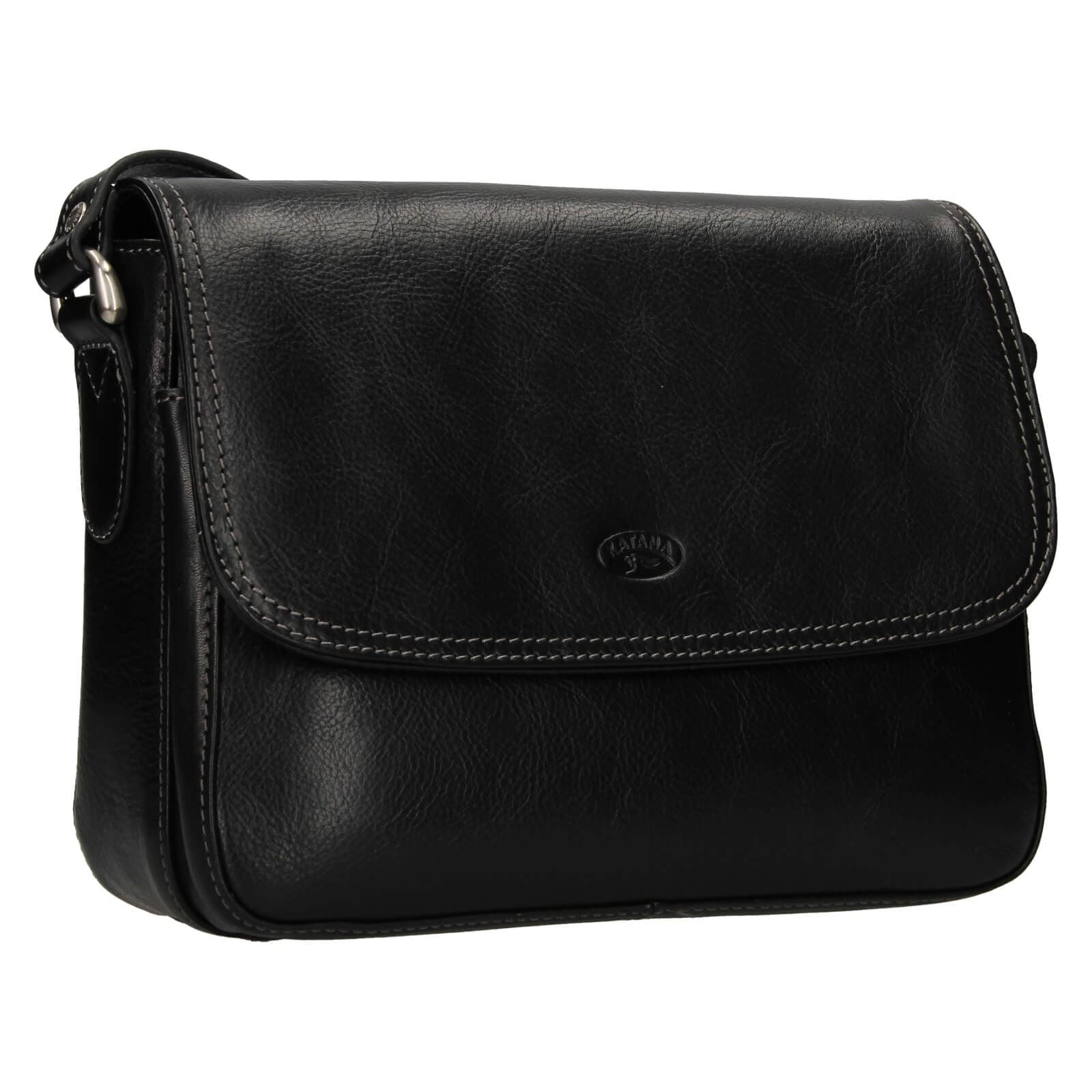 Kožená crossbody kabelka Katana Jarnia, černá 4