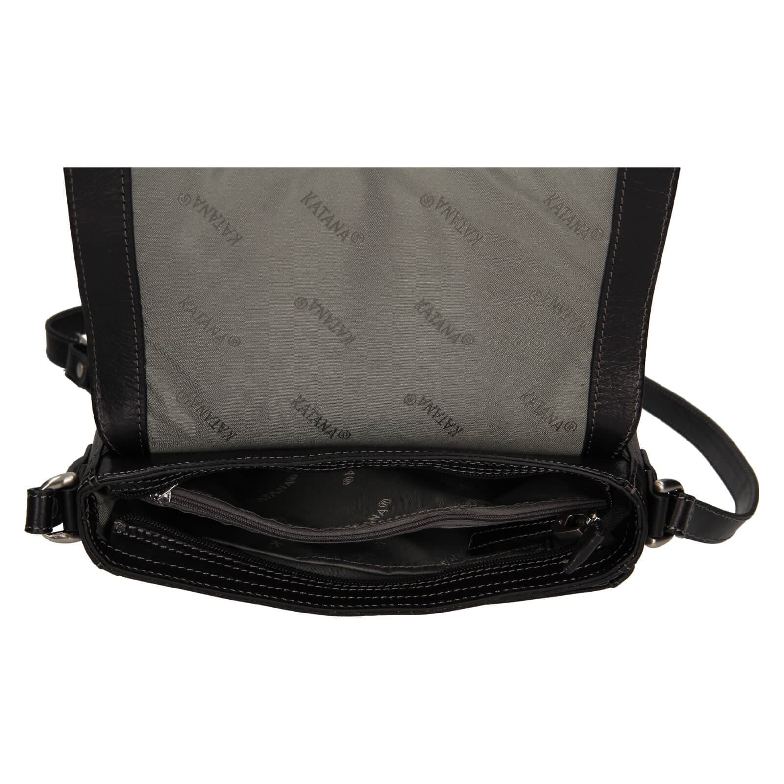 Kožená crossbody kabelka Katana Jarnia, černá 5