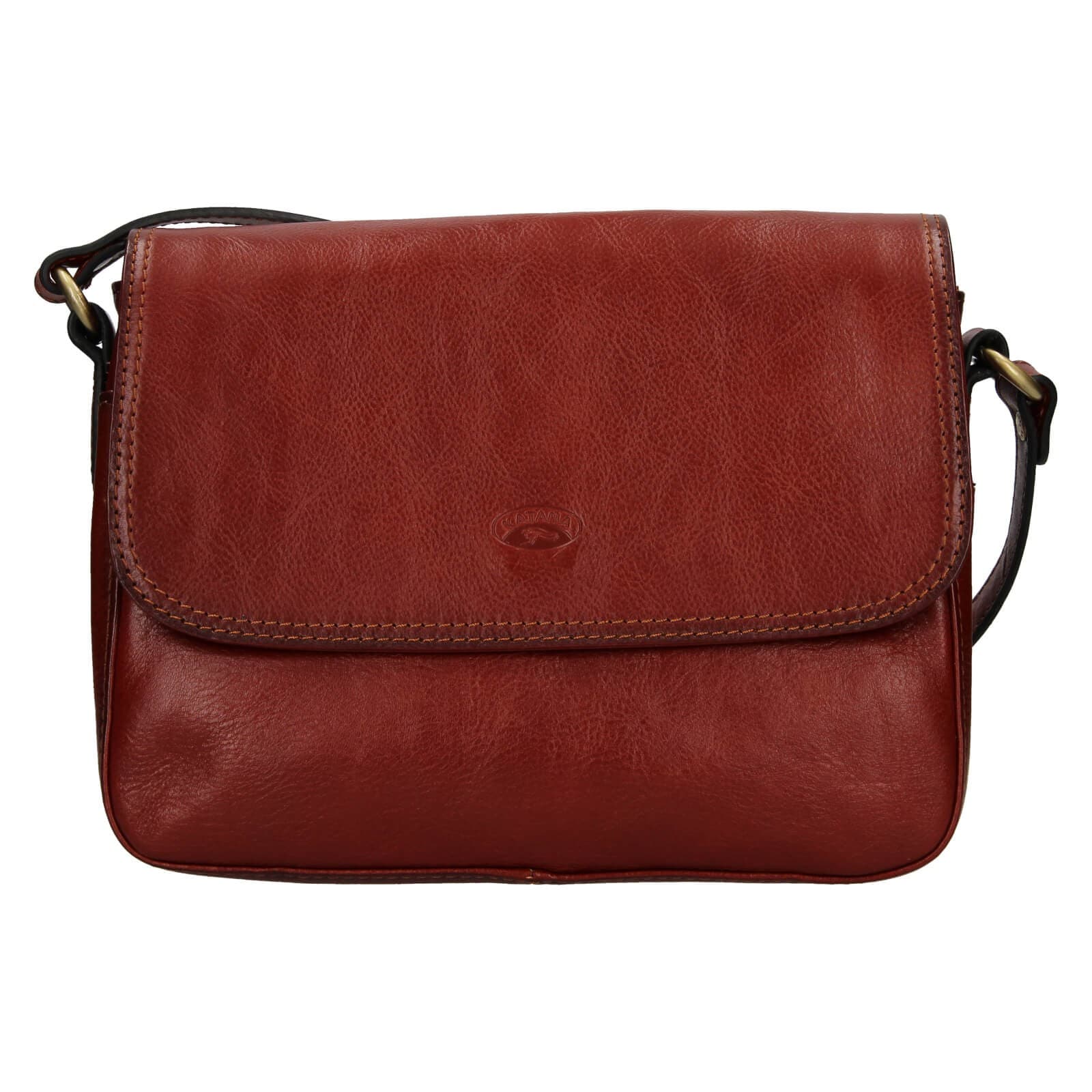 Kožená crossbody kabelka Katana Jarnia, hnědá