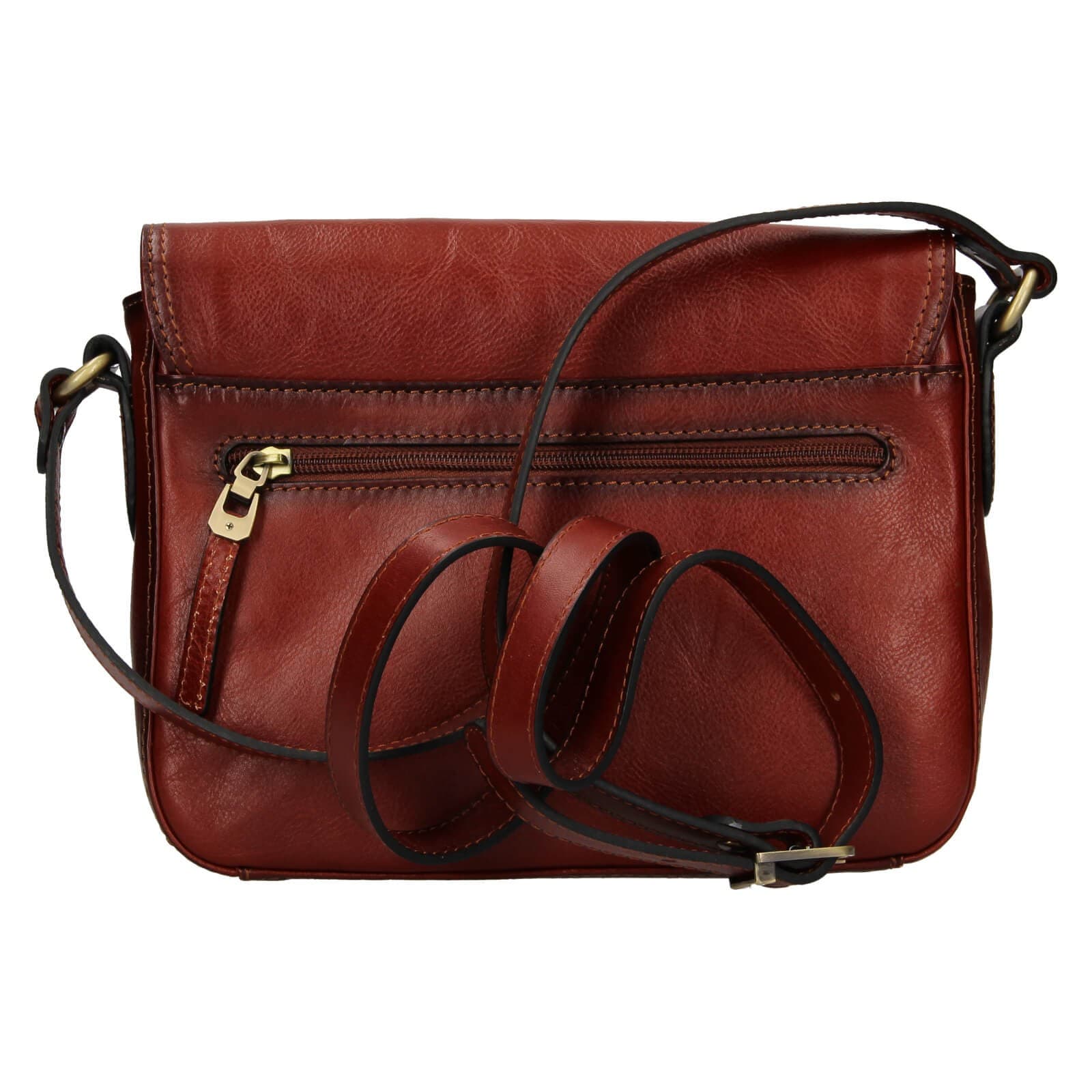 Kožená crossbody kabelka Katana Jarnia, hnědá 3