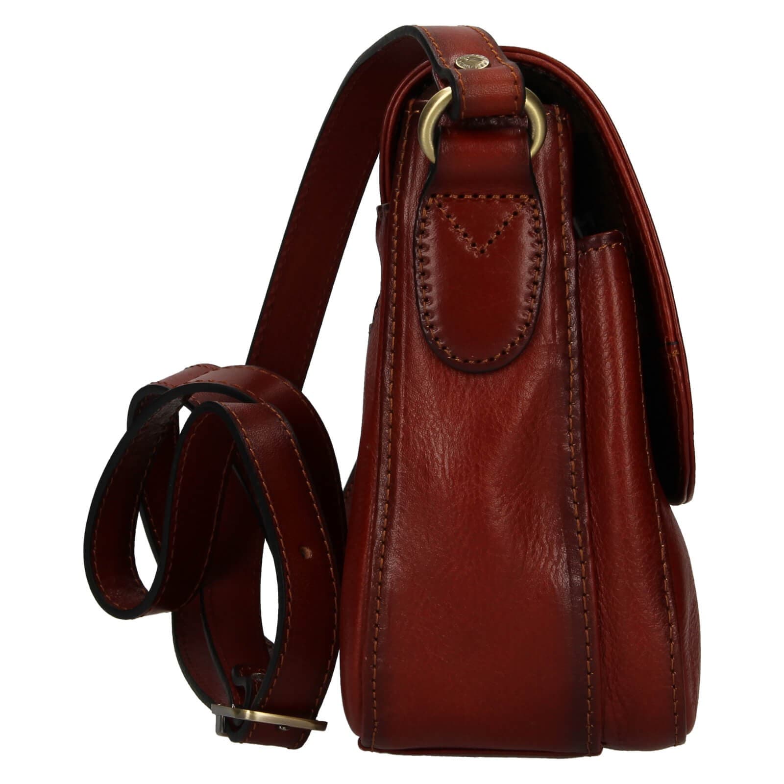 Kožená crossbody kabelka Katana Jarnia, hnědá 4