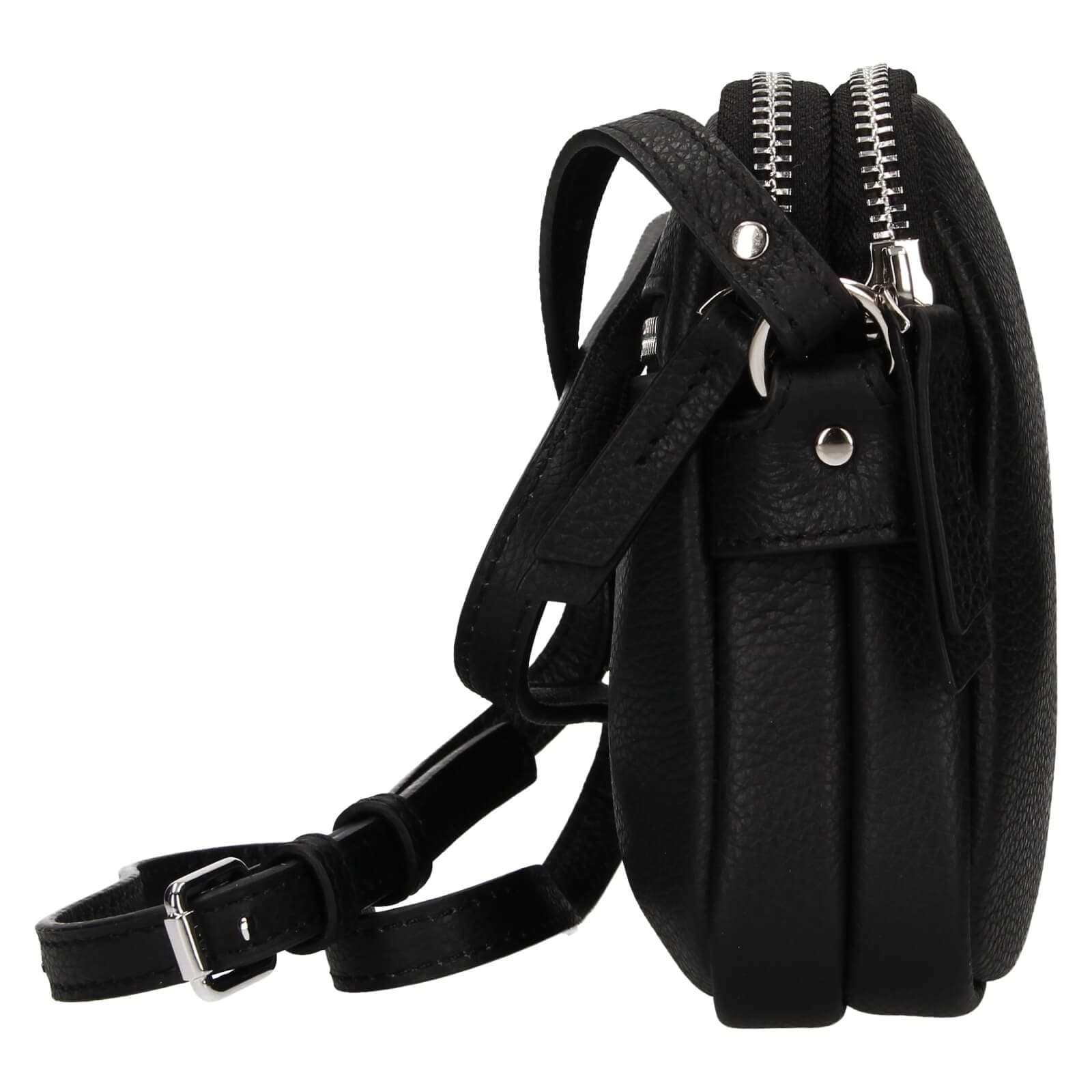 Kožená crossbody kabelka Katana Francia, černá 4