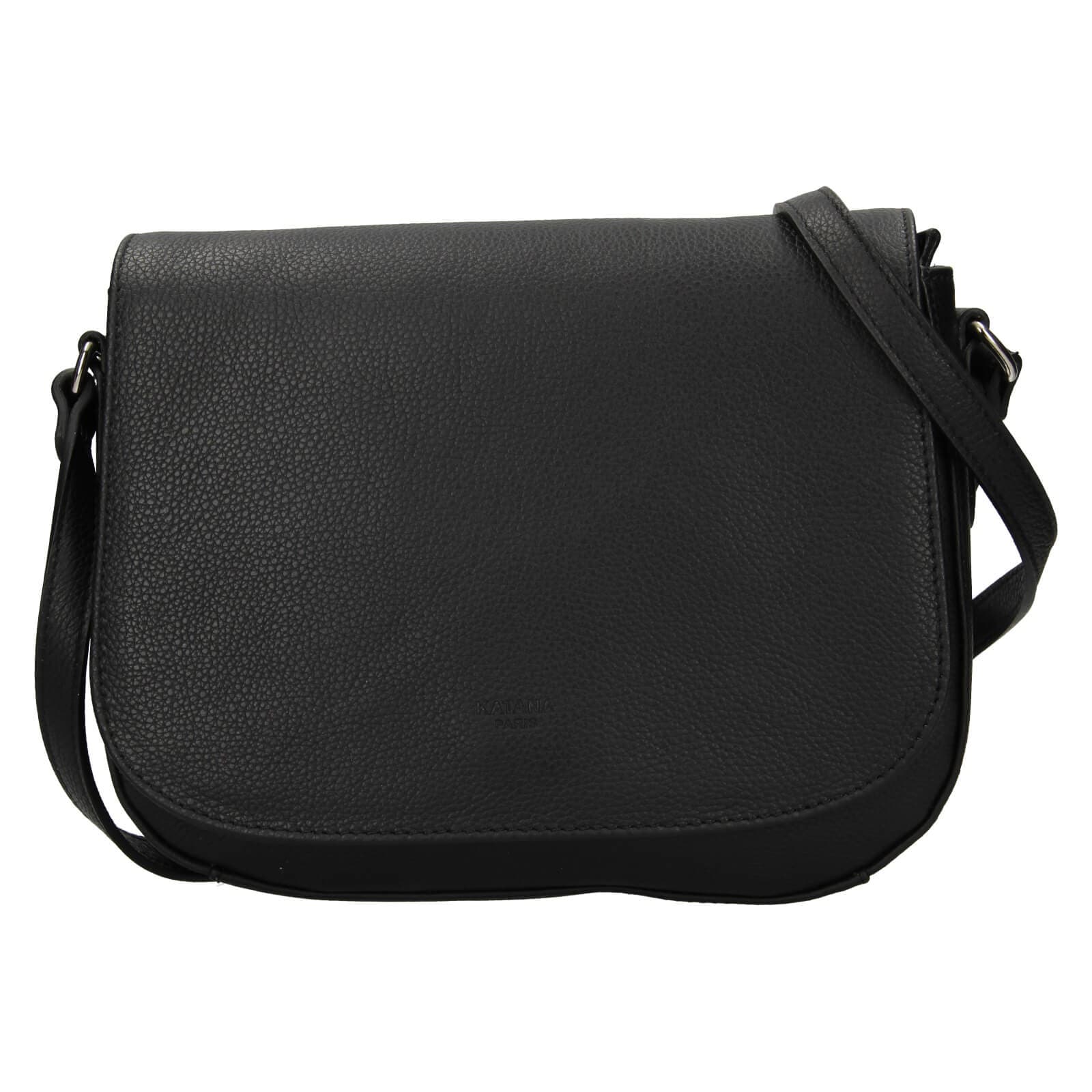 Kožená crossbody kabelka Katana Matelde, černá