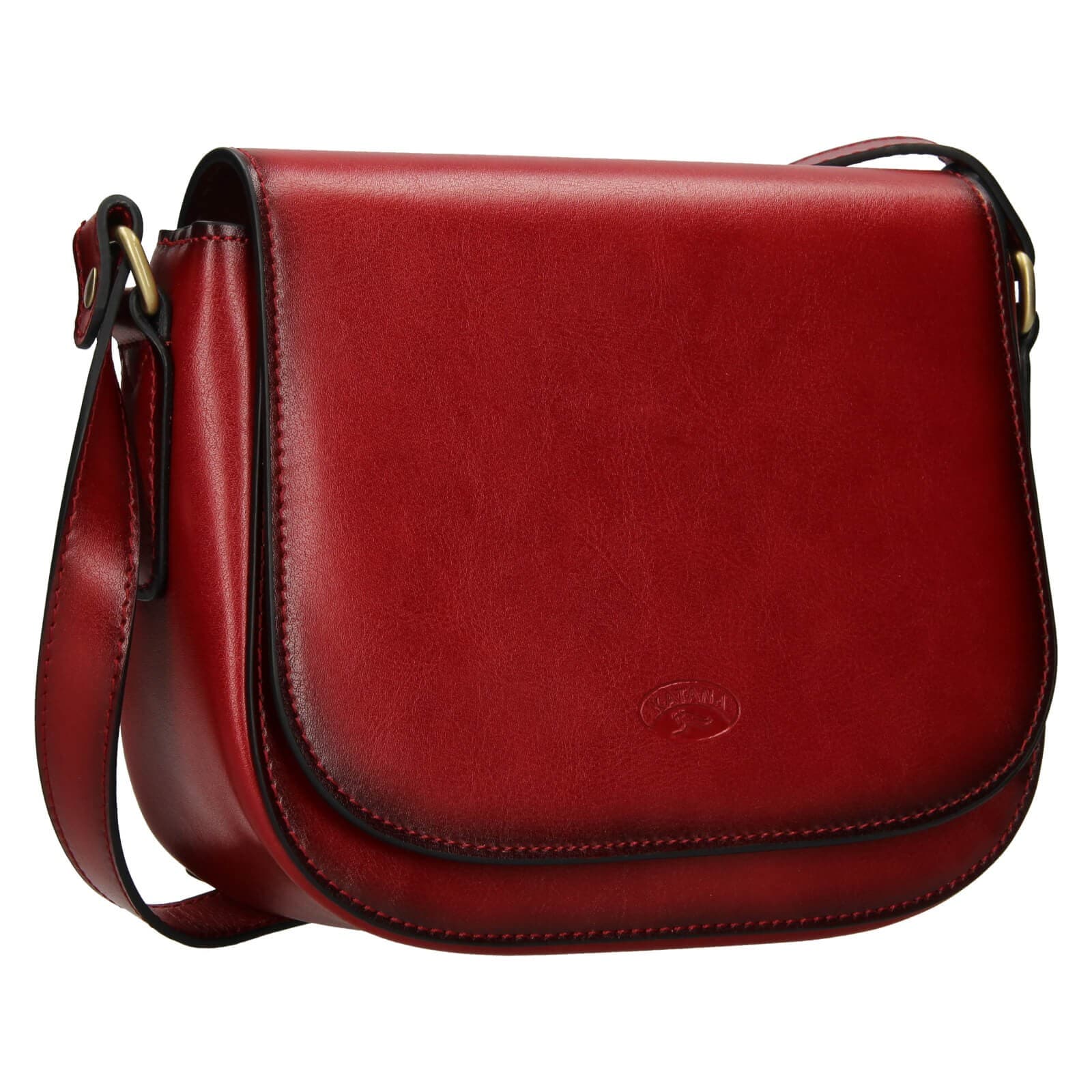 Kožená crossbody kabelka Katana Klara, červená 2