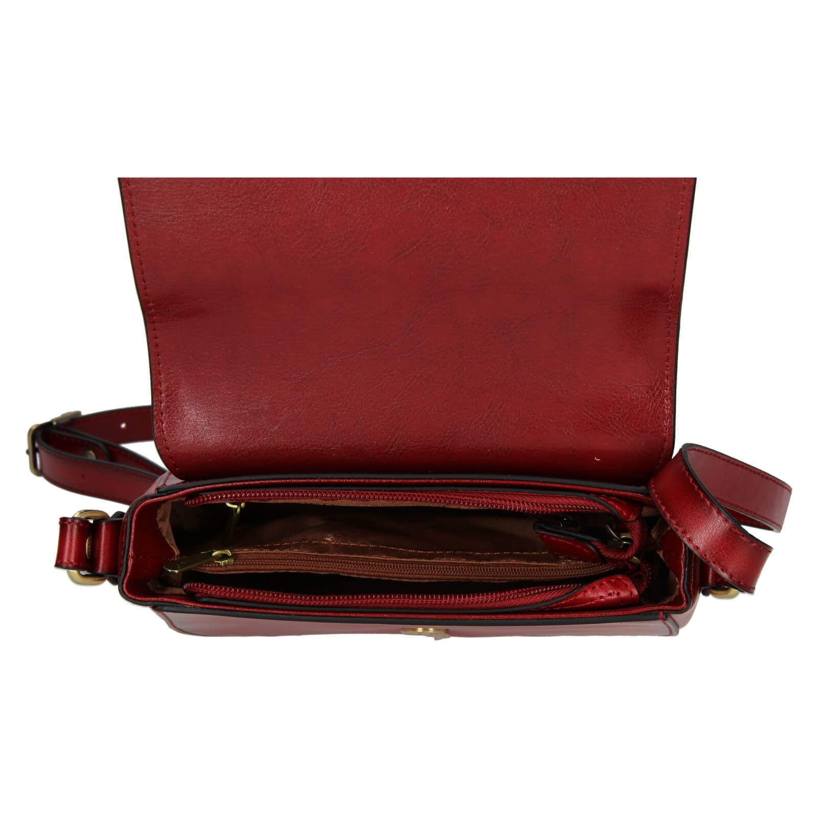 Kožená crossbody kabelka Katana Klara, červená 5