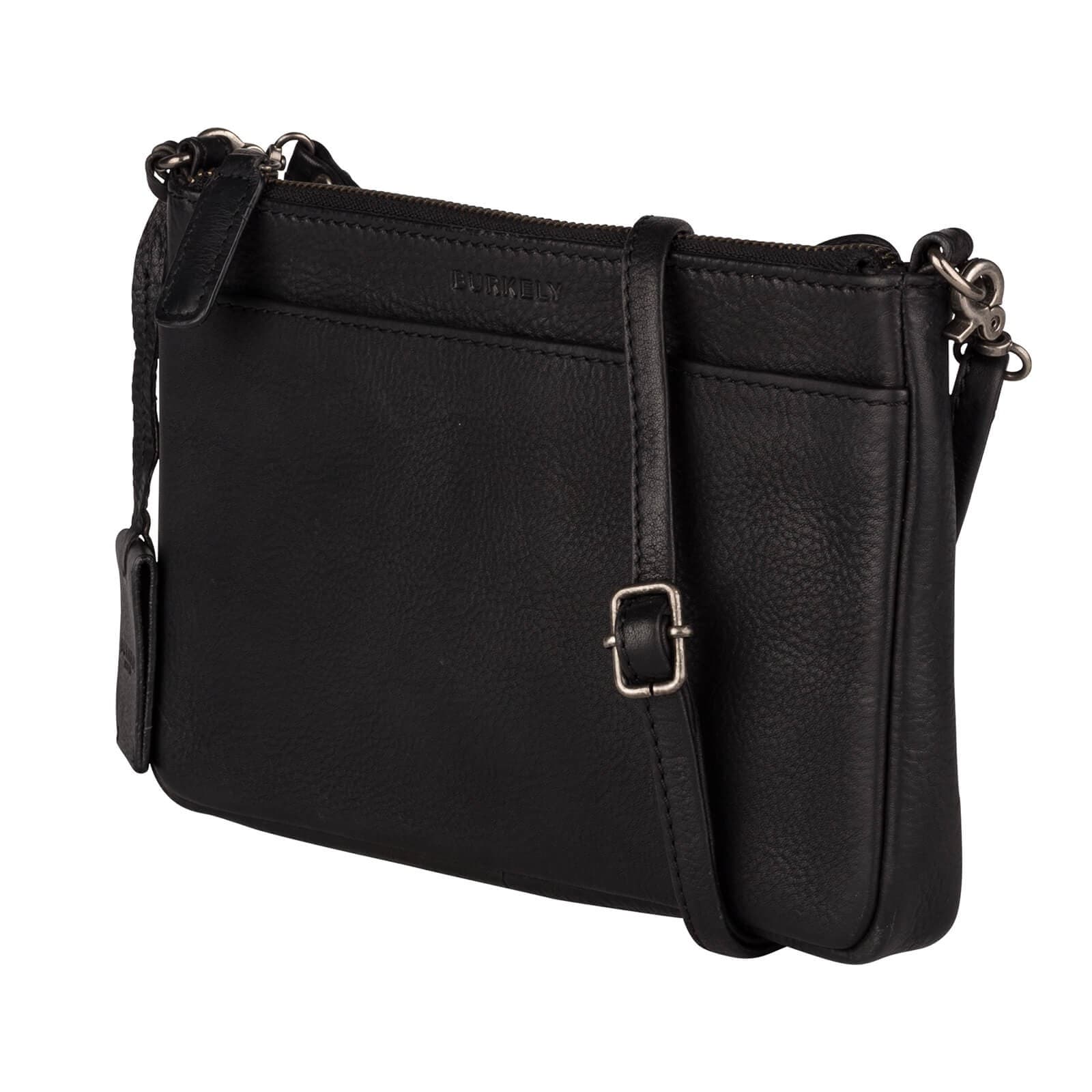 Crossbody kožená kabelka Burkely Evita, černá 2