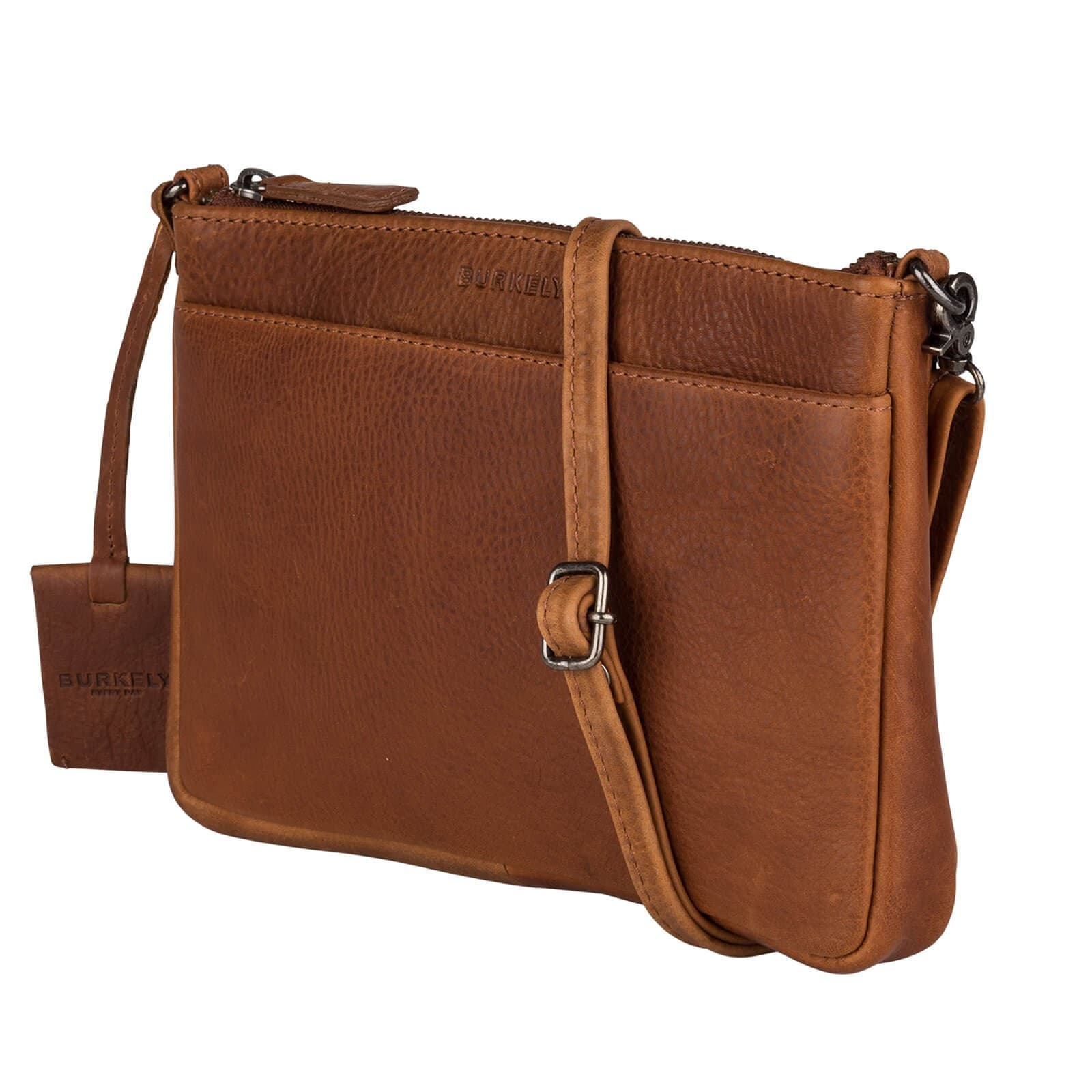 Crossbody kožená kabelka Burkely Evita, hnědá 2