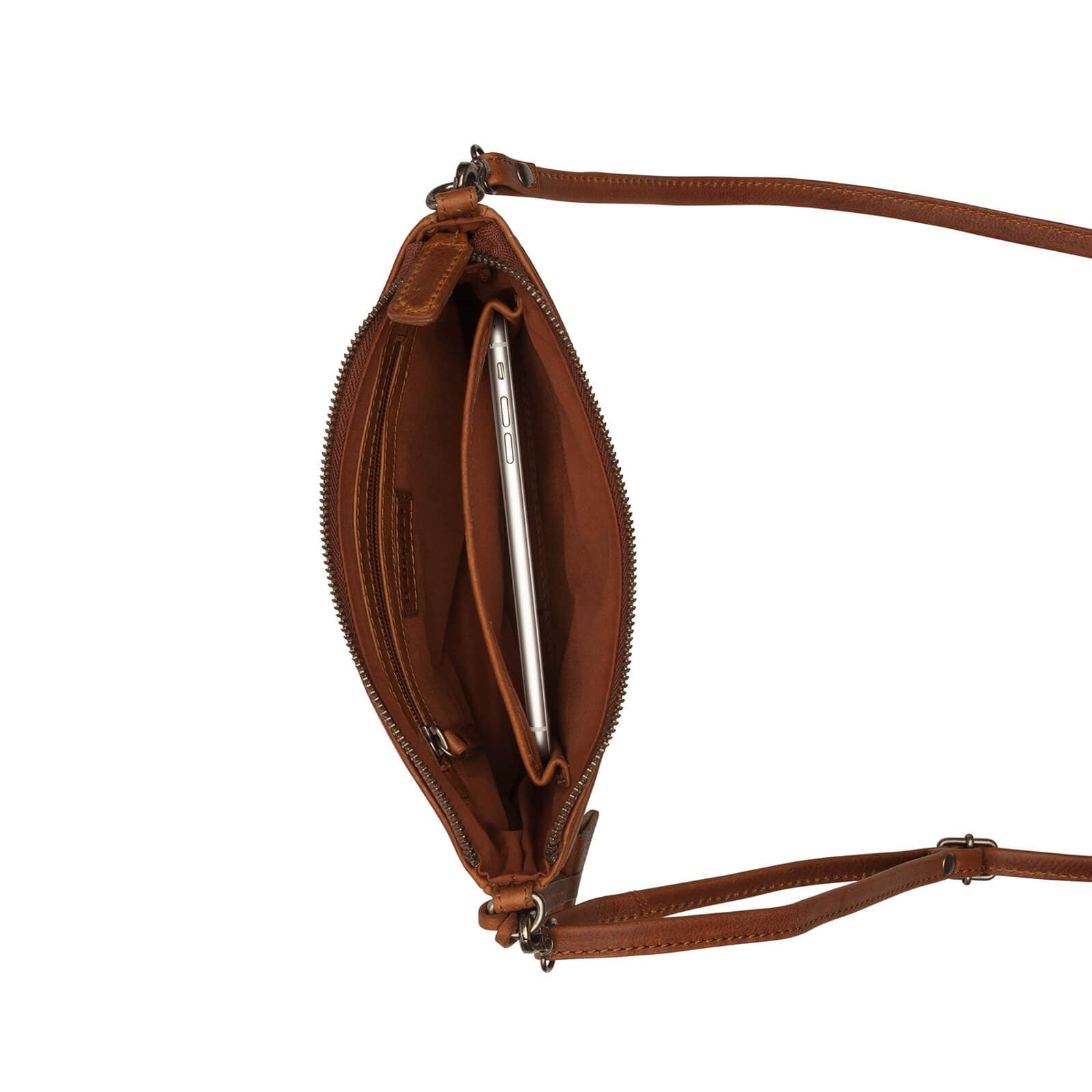 Crossbody kožená kabelka Burkely Evita, hnědá 5