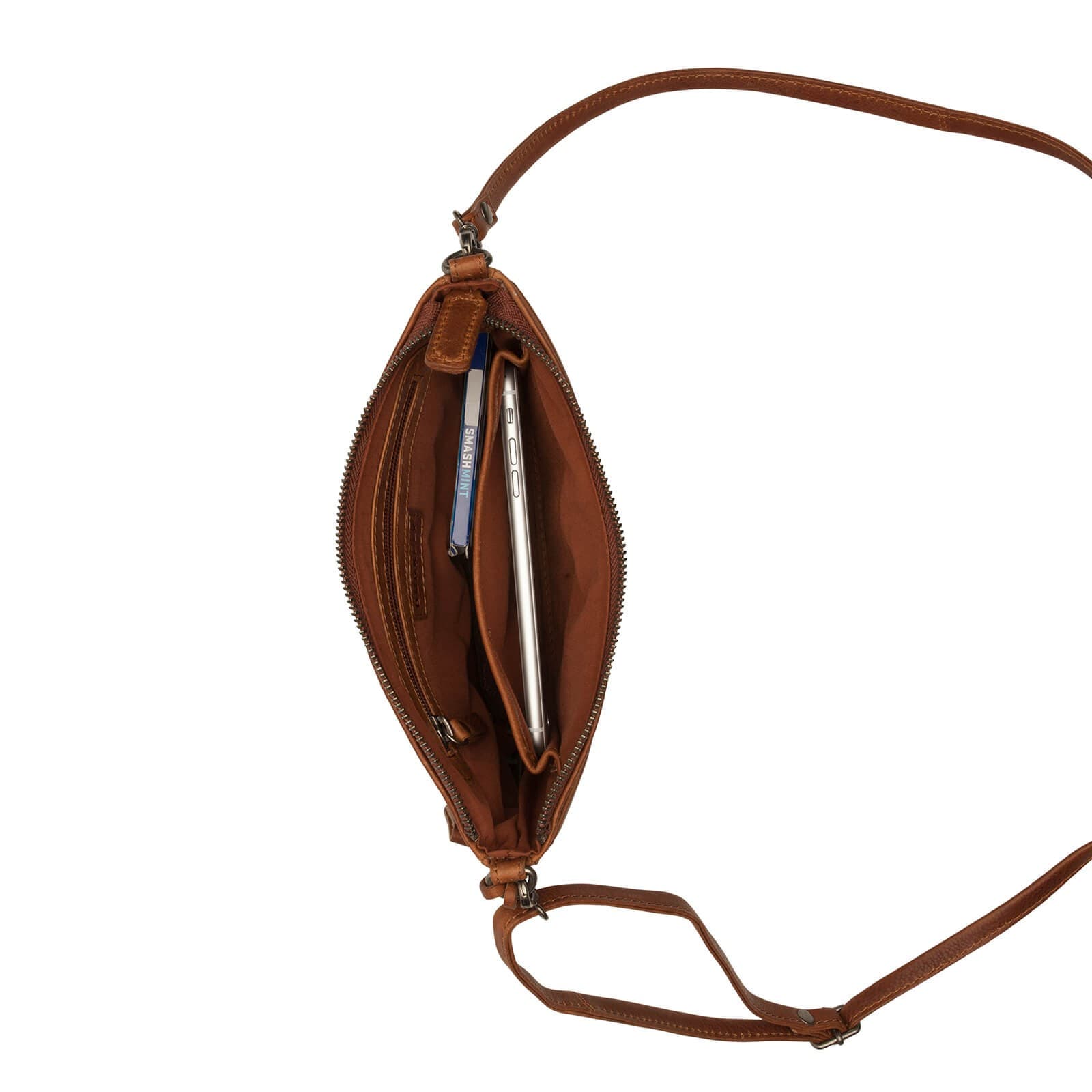 Crossbody kožená kabelka Burkely Evita, hnědá 6