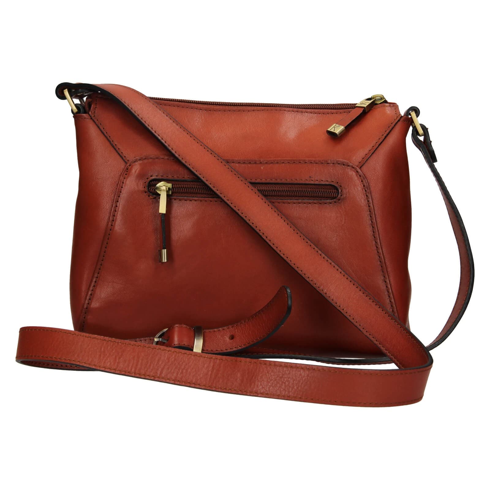 Kožená crossbody kabelka Katana Selma, hnědá 3
