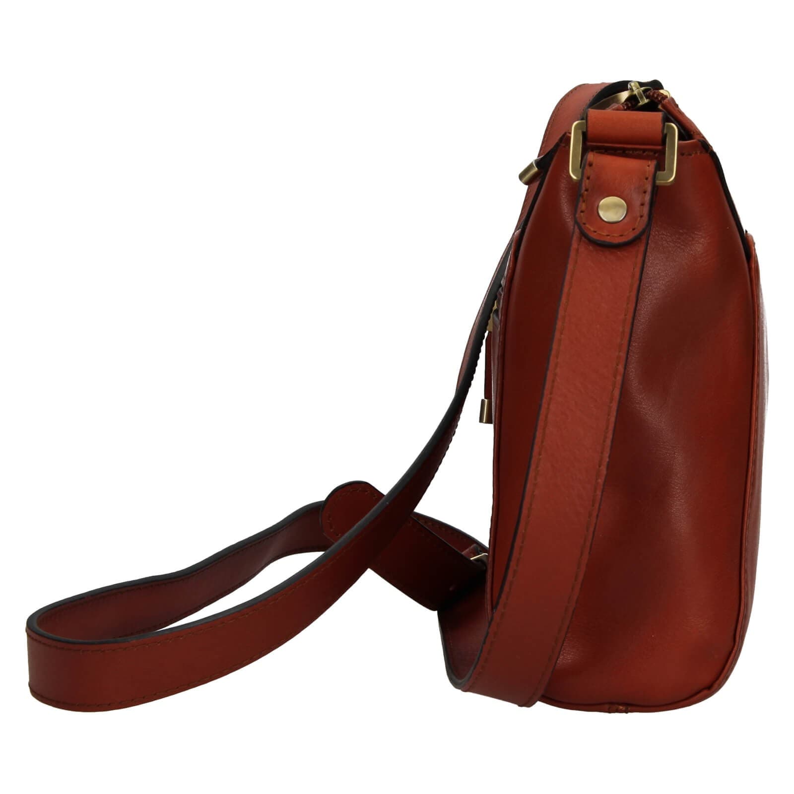Kožená crossbody kabelka Katana Selma, hnědá 4