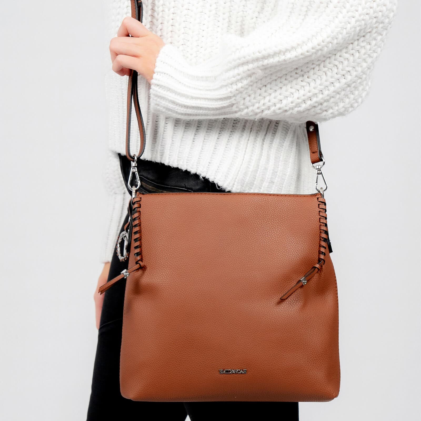 Crossbody kabelka Emily & Noah Flora, hnědá 5
