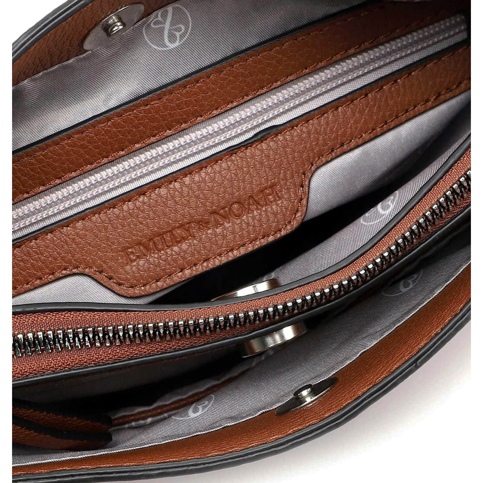Crossbody kabelka Emily & Noah Flora, hnědá 4