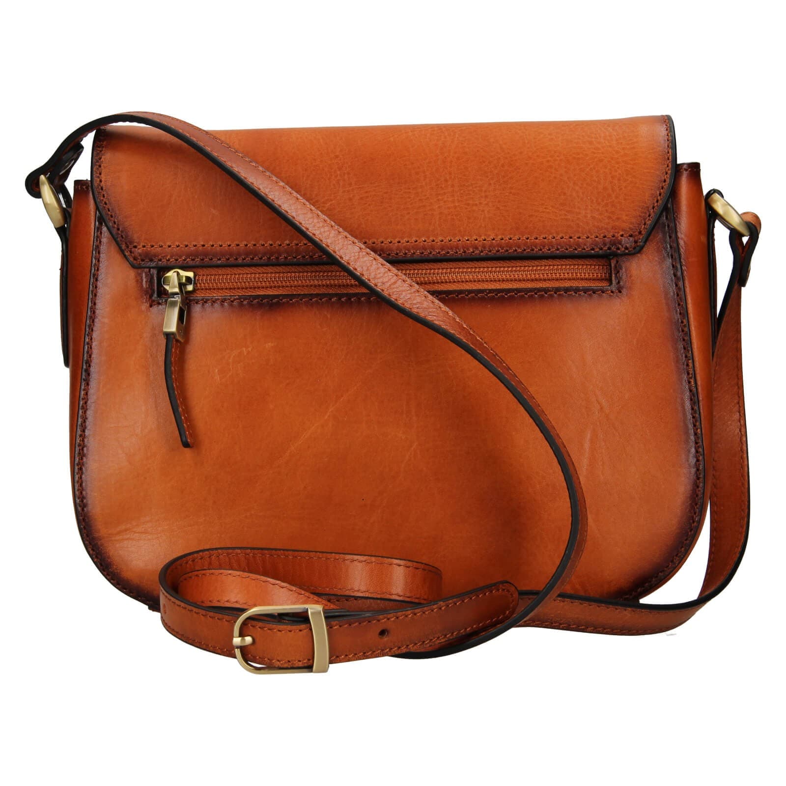 Kožená crossbody kabelka Katana Niola, hnědá 3