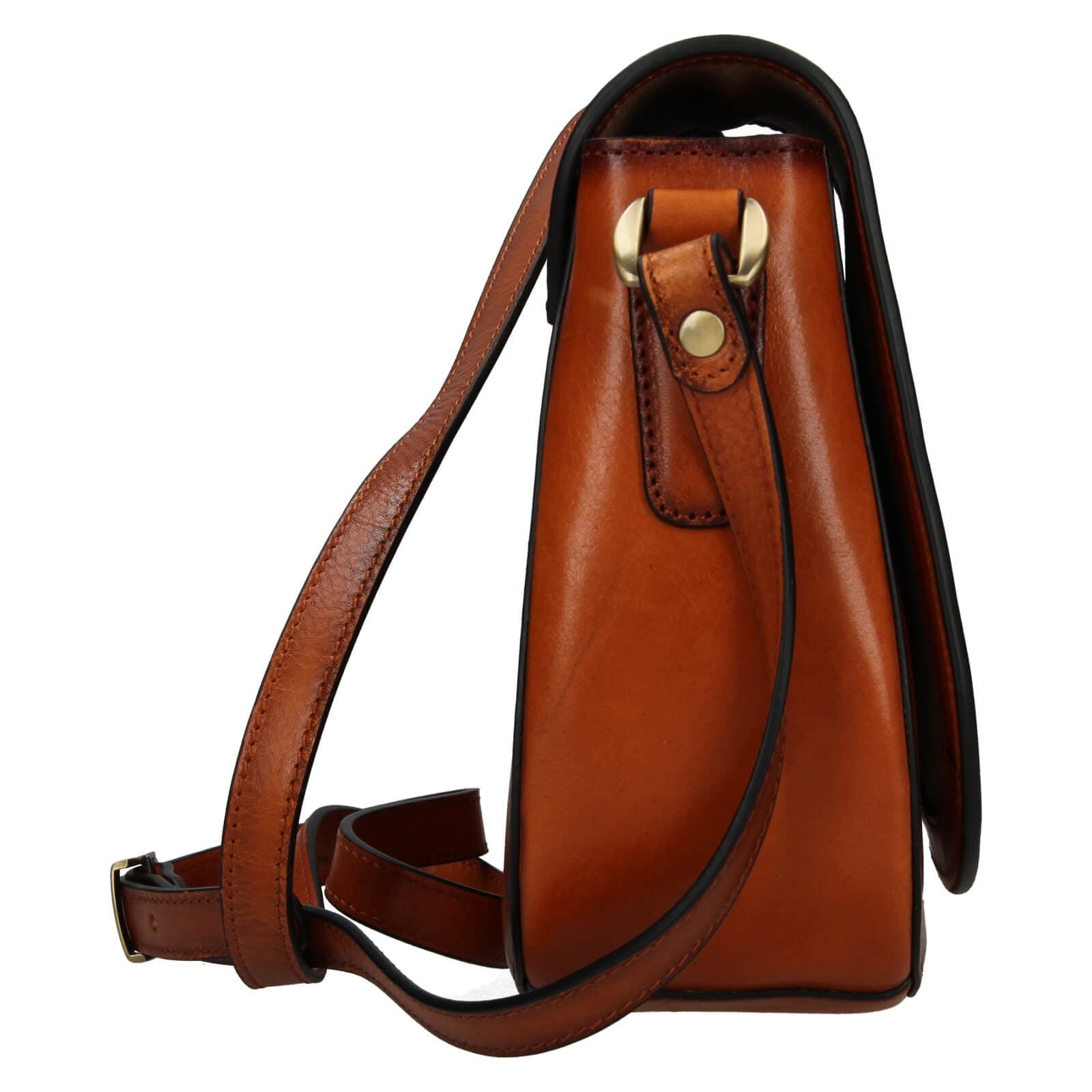 Kožená crossbody kabelka Katana Niola, hnědá 4