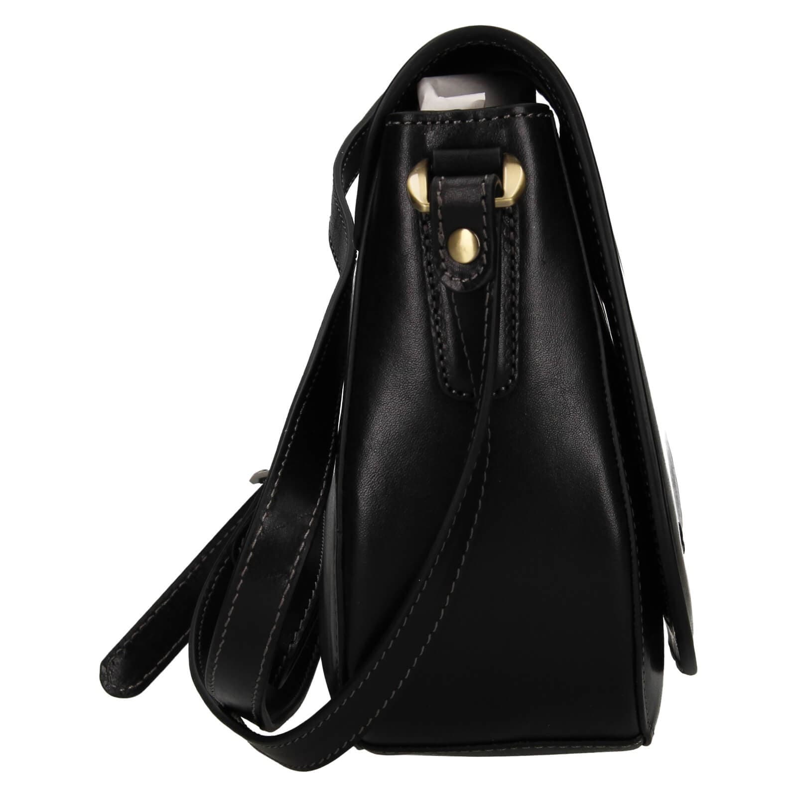 Kožená crossbody kabelka Katana Niola, černá 4