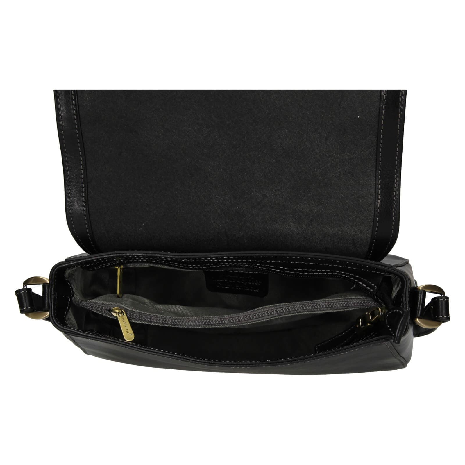 Kožená crossbody kabelka Katana Niola, černá 6