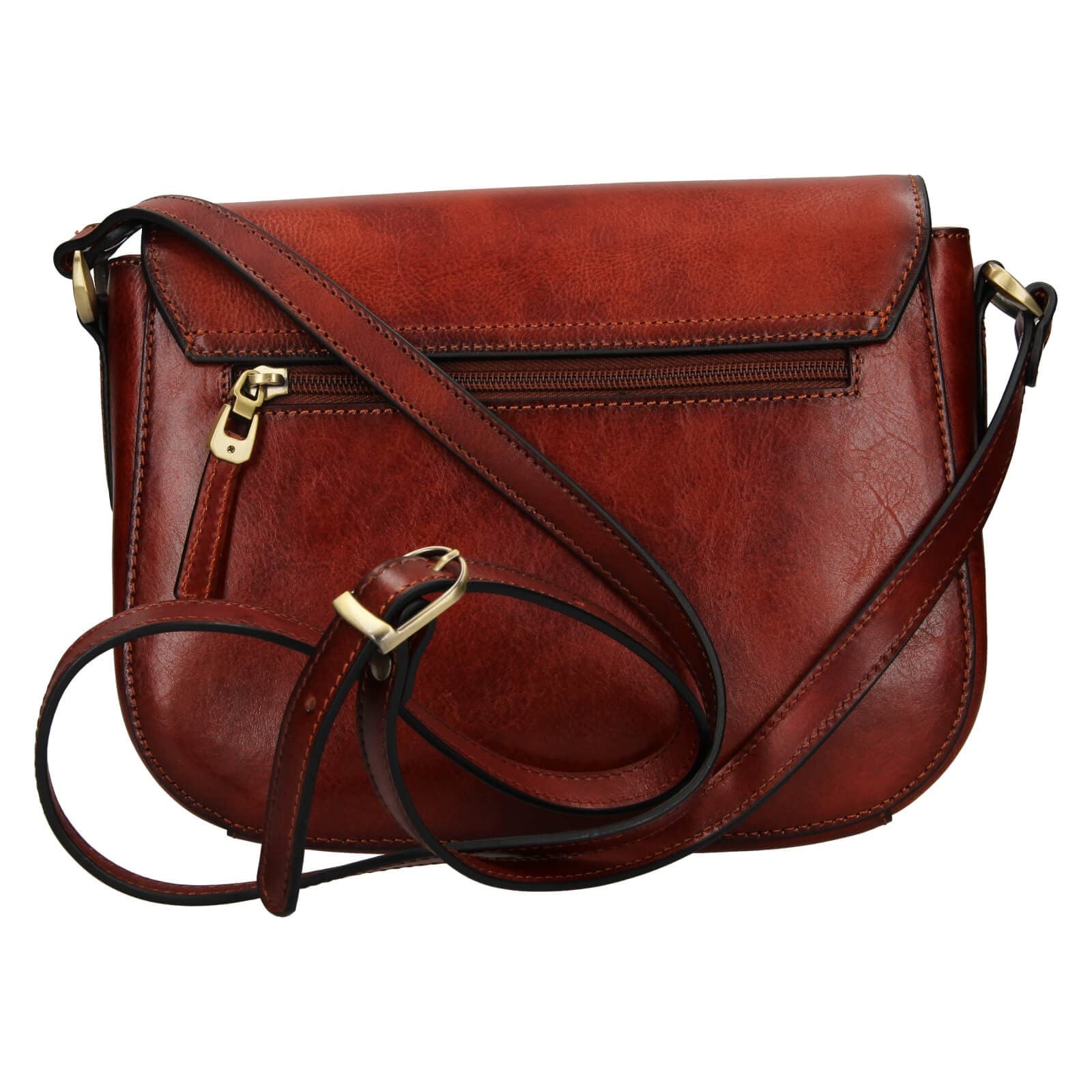 Kožená crossbody kabelka Katana Niola, hnědá 3