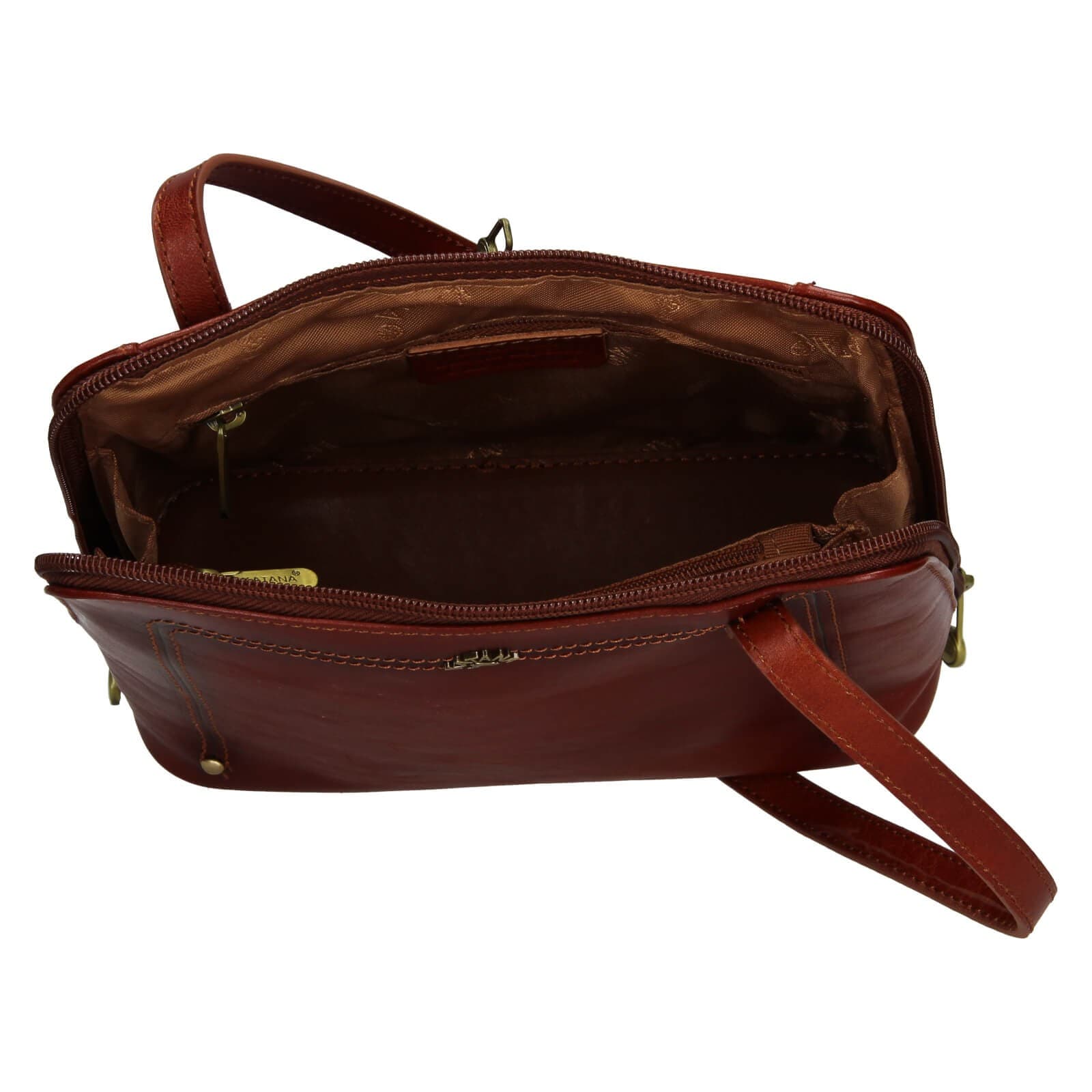 Kožená crossbody kabelka Katana Frenita, hnědá 5