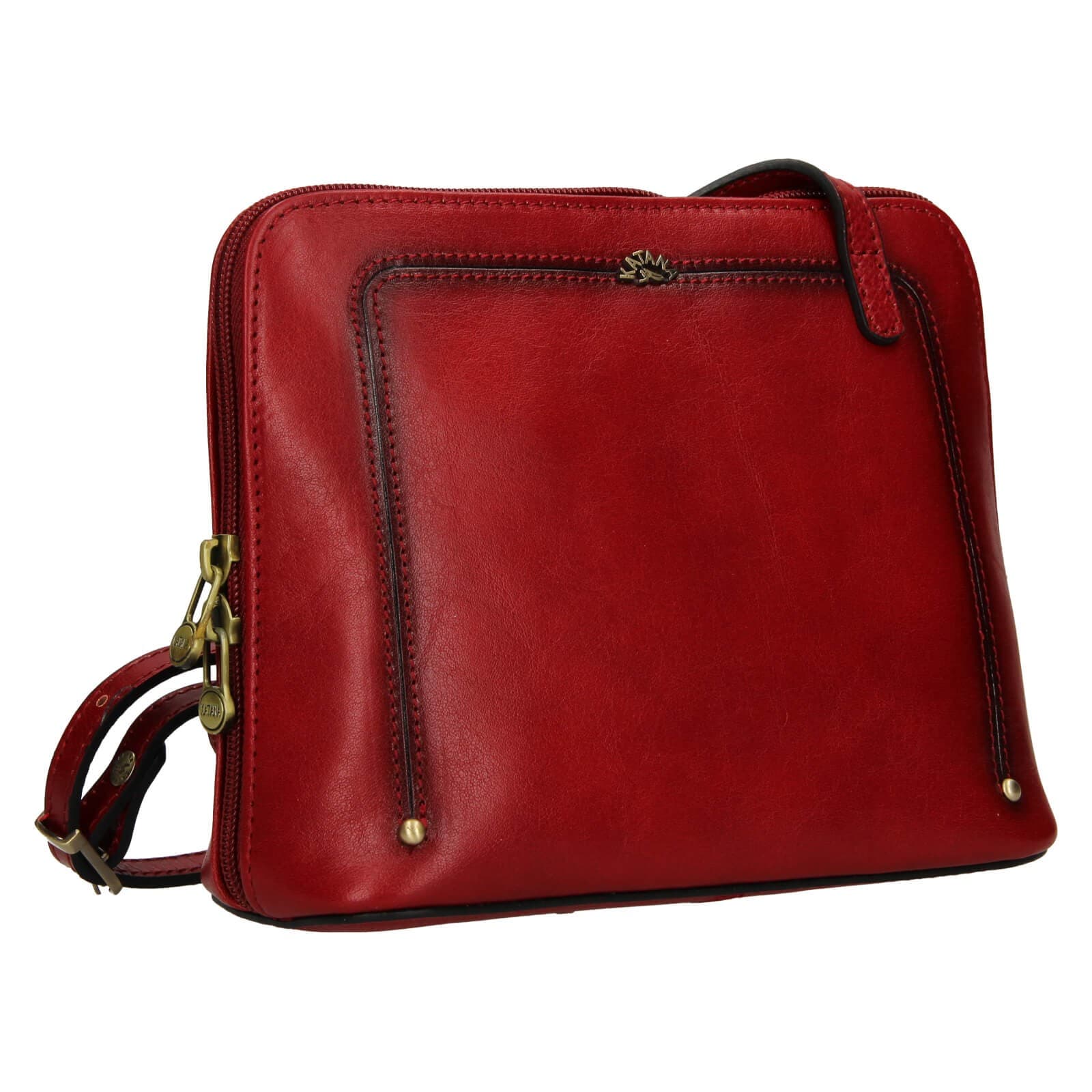 Kožená crossbody kabelka Katana Frenita, červená 2