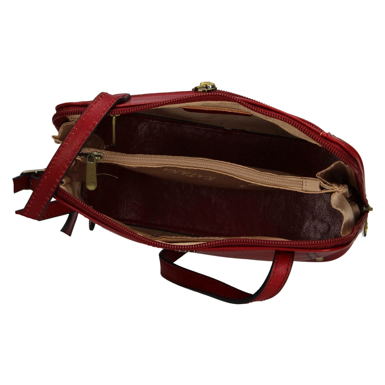 Kožená crossbody kabelka Katana Frenita, červená 5